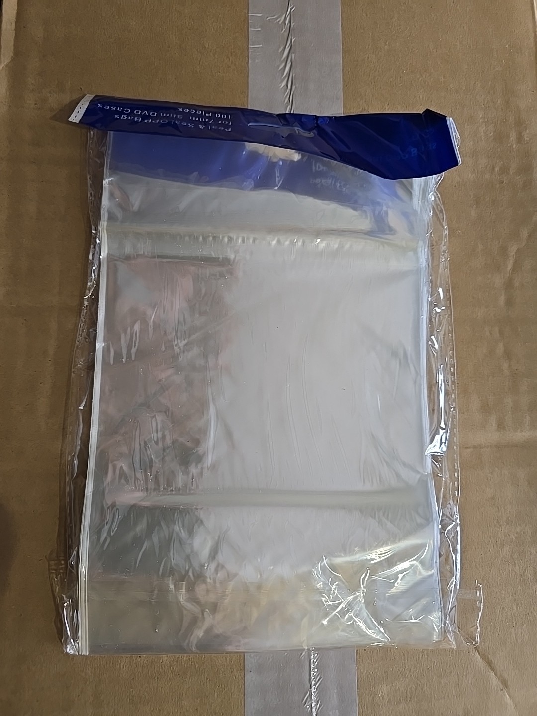 100 Clear Peal And Seal OPP Plastic Bags For 7mm Slim DVD Cases