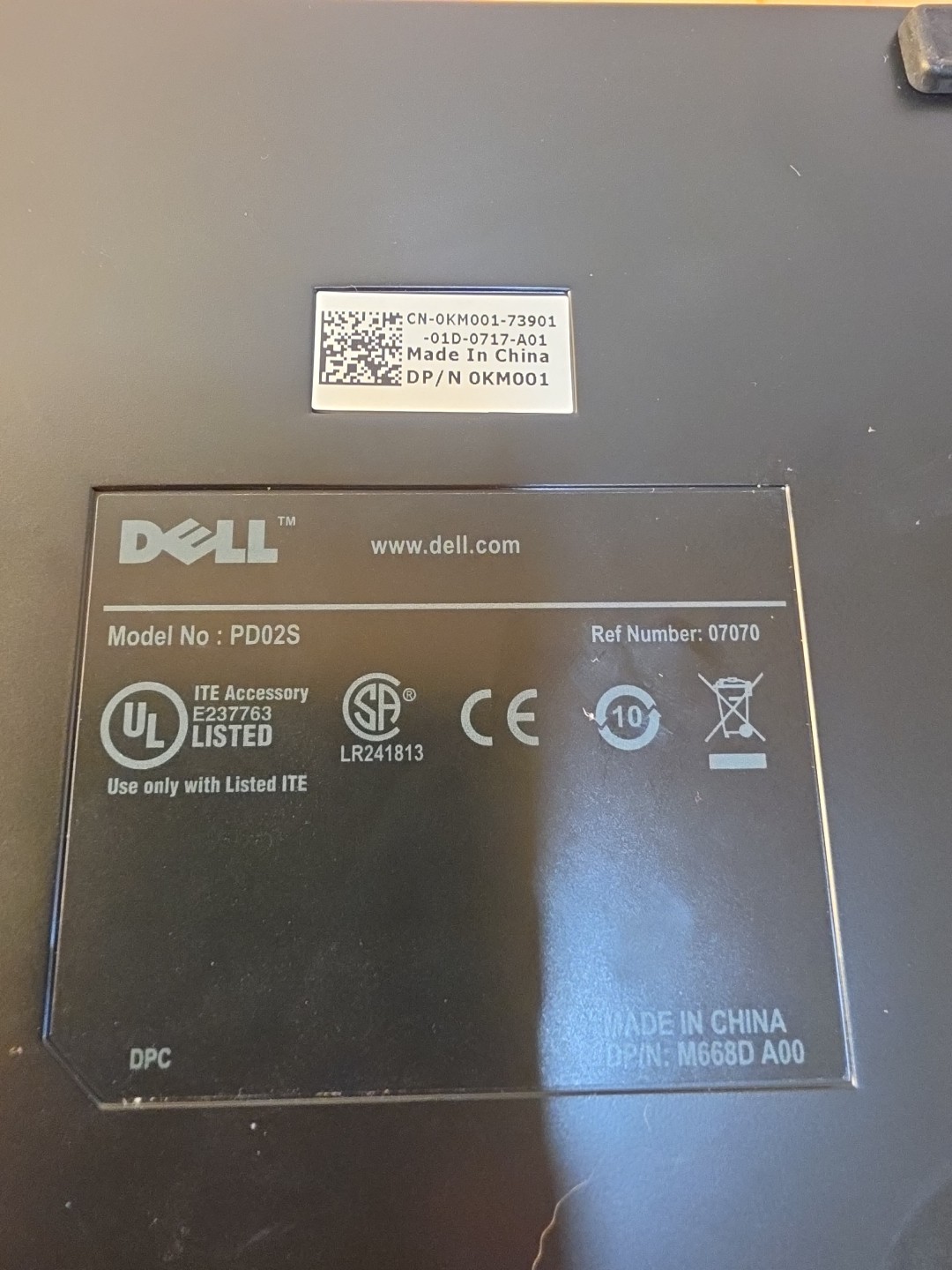 Dell External USB DVD Drive PD02S | DP/N 0KM001 | CD/DVD Reader Writer