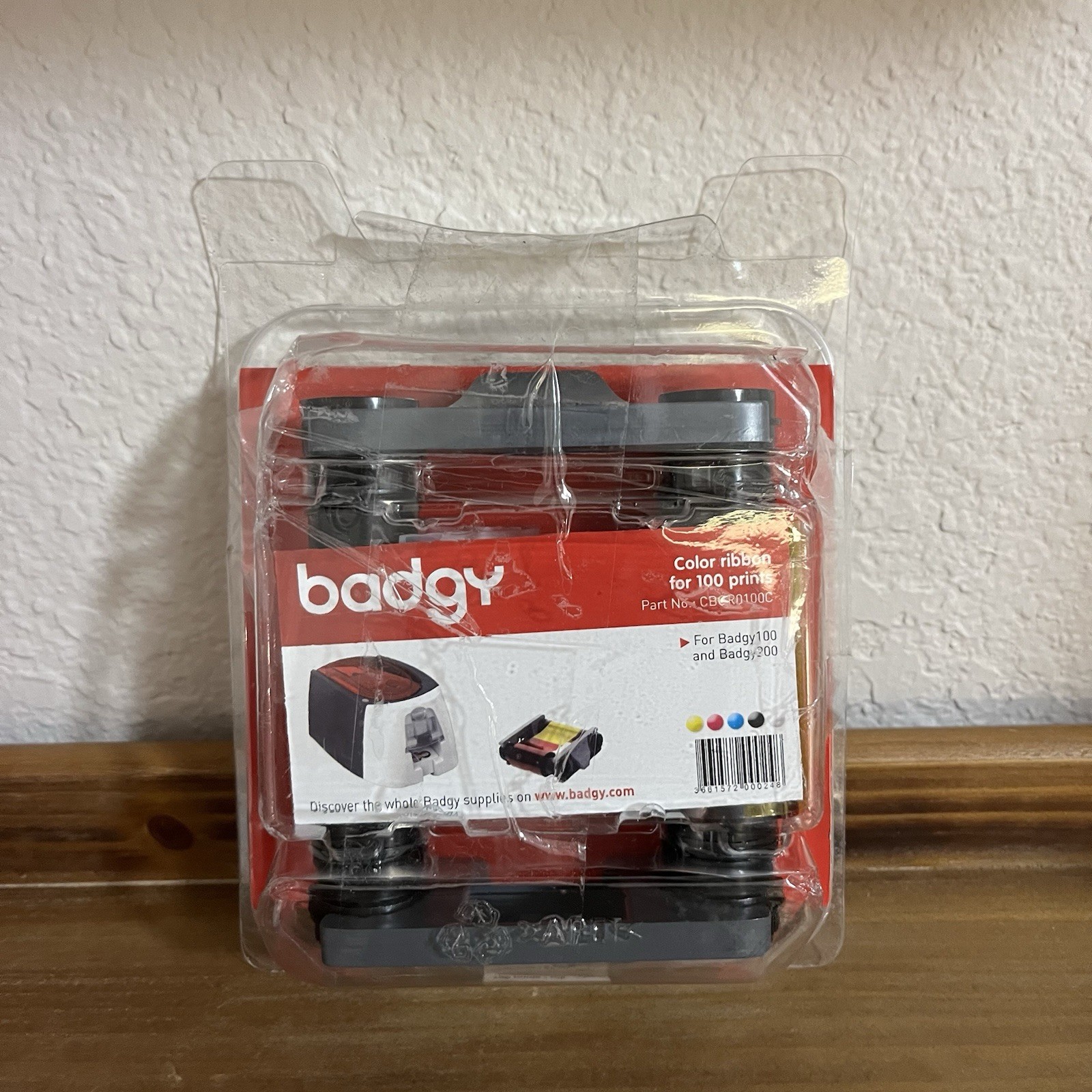 Evolis Badgy CBGR0100C Color Ribbon 100 Print Cartridge New