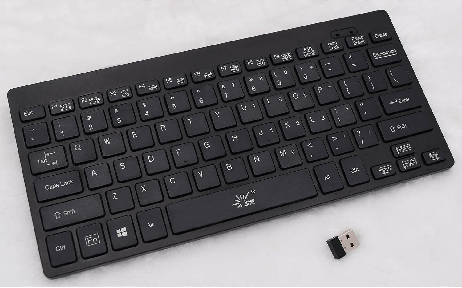 Mini Keyboard 2.4G Wireless Thin Light 78 Keys USB Multimedia Small for Pc