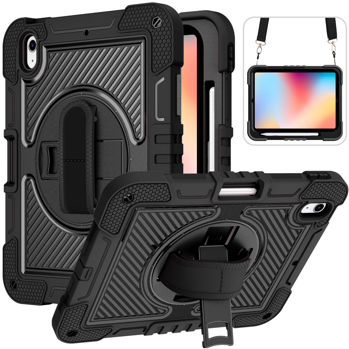 Heavy Duty Shockproof Stand Case For iPad 10th Gen 10.9/iPad (A16) 11th Gen 2025