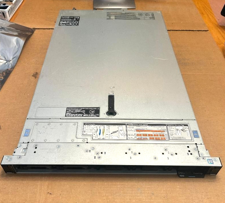 Dell Emc R640 8 BAY Server Qty.2 Gold 5115 CPUS 16GB H730P Qty.2 120GB SSD DVD