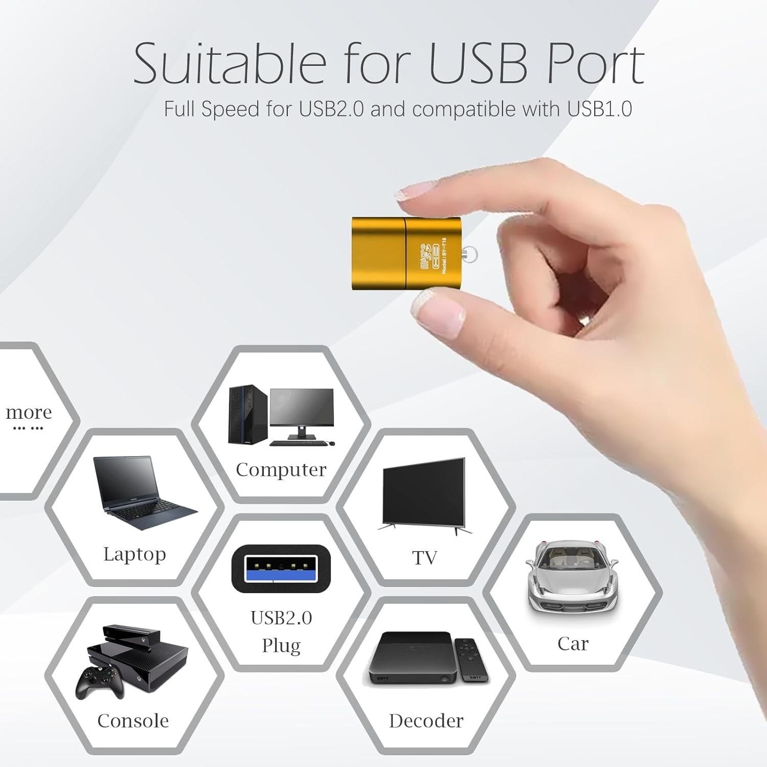 [3 Pack] Micro SD Card Reader for Android,Micro SD Card to USB Adapter, TF Card