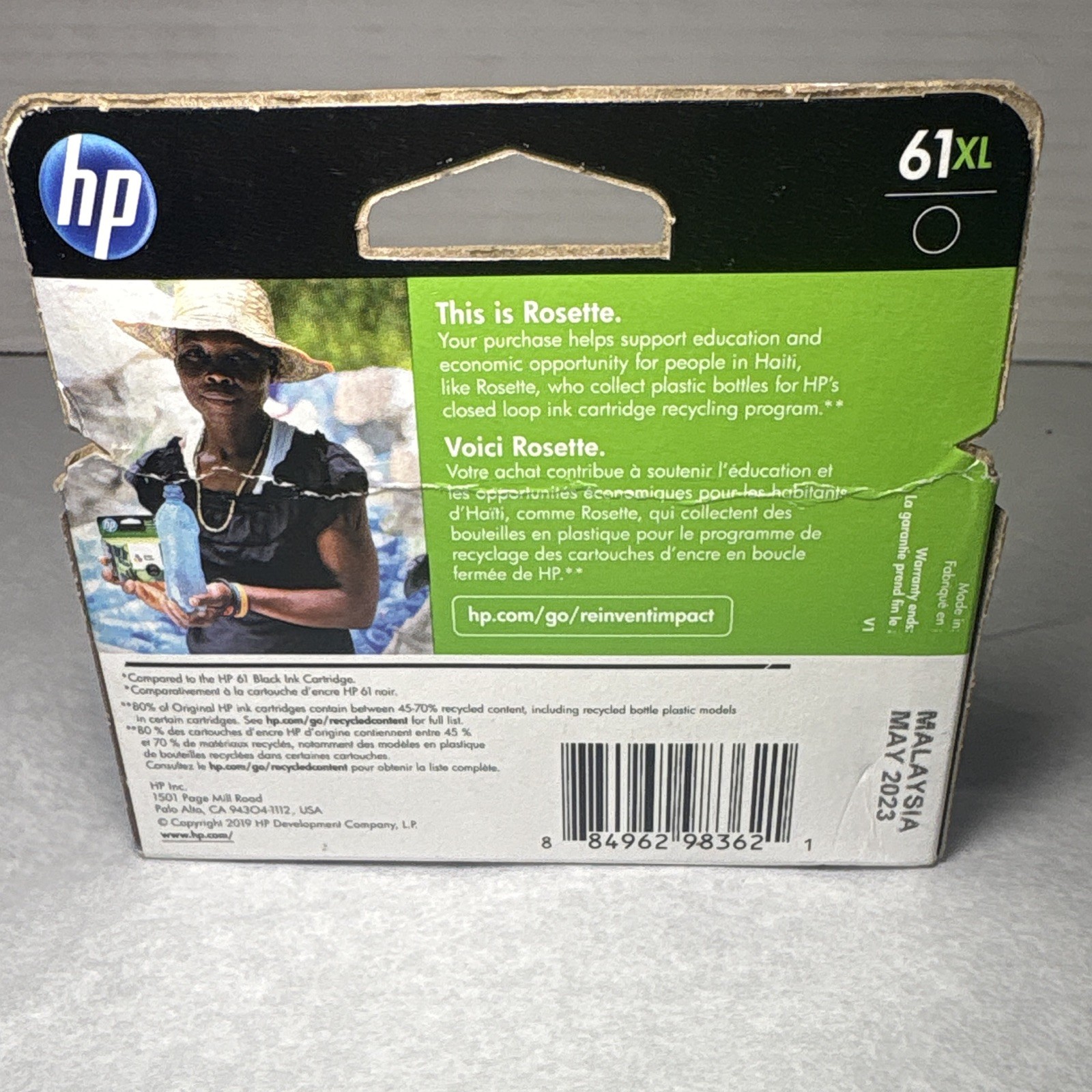 HP 61XL Black Genuine/Original Inkjet Ink Cartridge CH563WN For HP