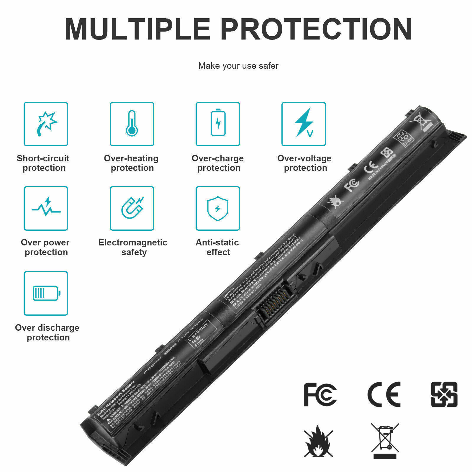 New 800049-001 KI04 Laptop Battery for HP Pavilion 17-g122ds 17-g119dx 17-g113dx