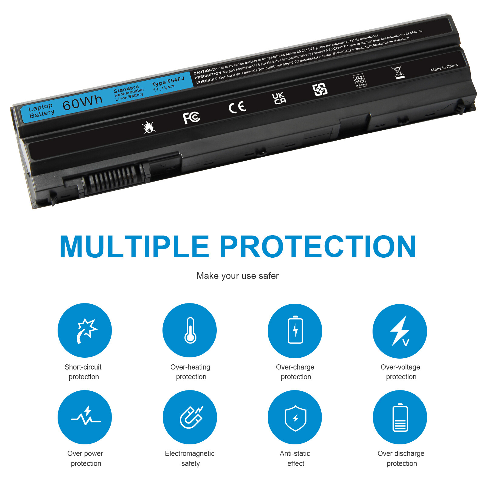 E6420 Battery For Dell Latitude E6440 E5430 E5520 E5530 E6430 E6520 E6540 T54FJ