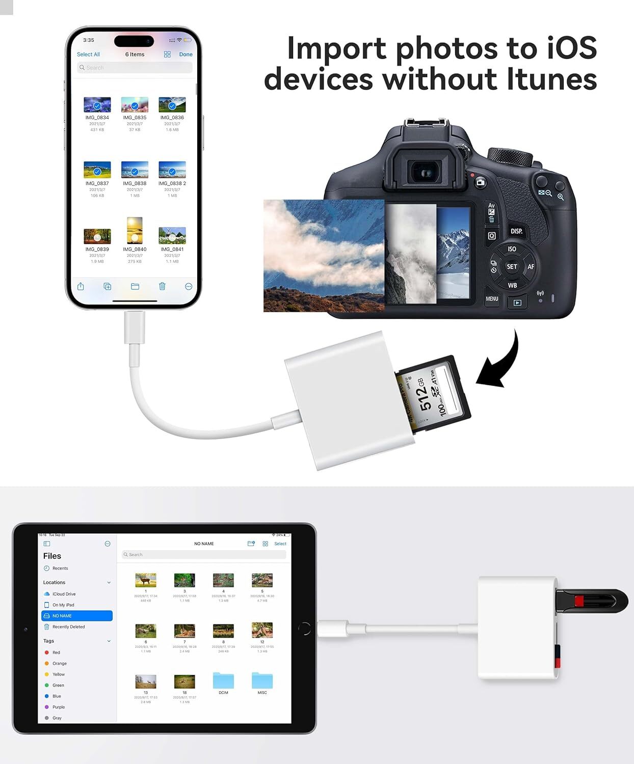 USB C Memory Card Reader Adapter High Speed Hub For MacBook iMac iPhone Android