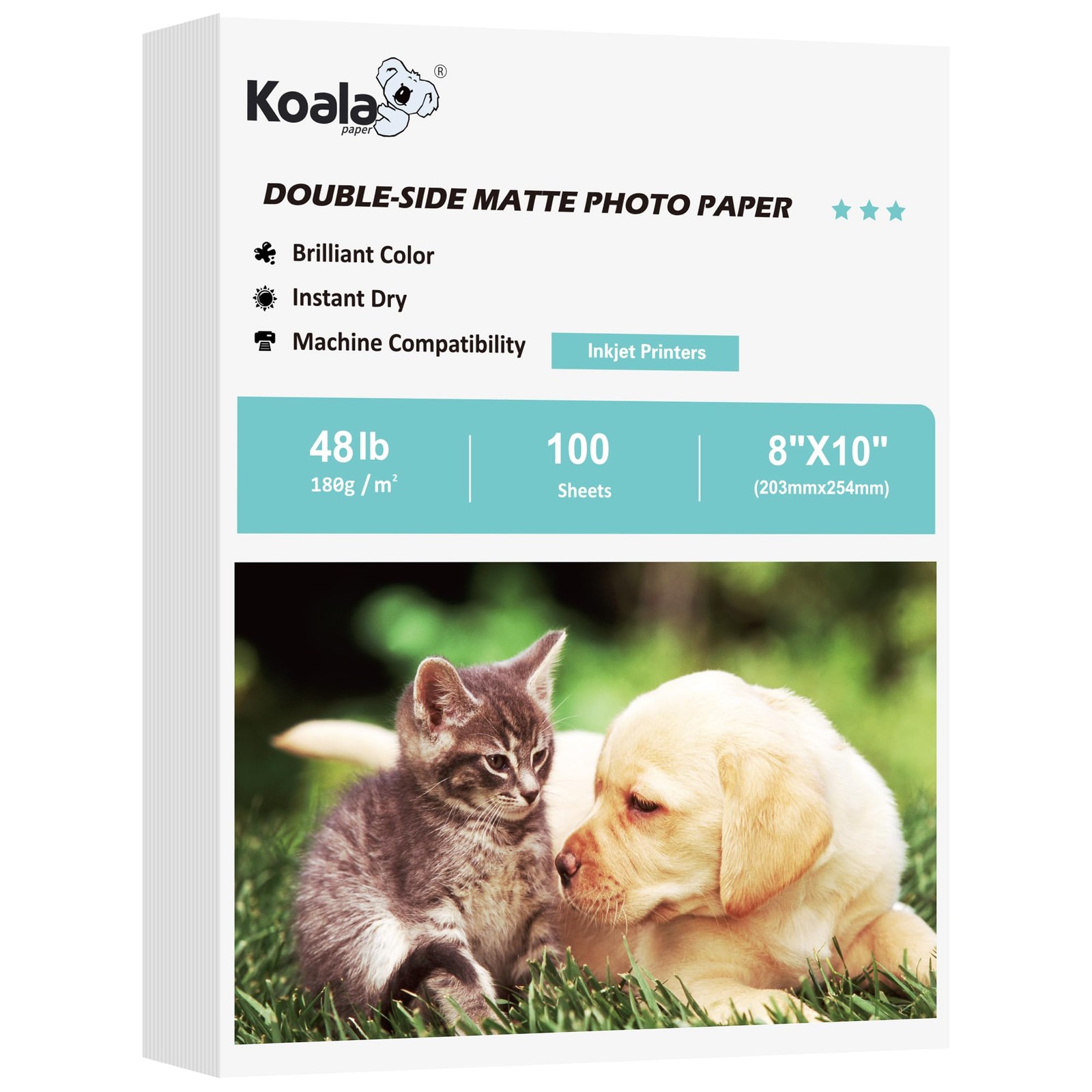 Koala Photo Paper Double-side Matte 8×10 Inches 100 Sheets 48LB 180GSM