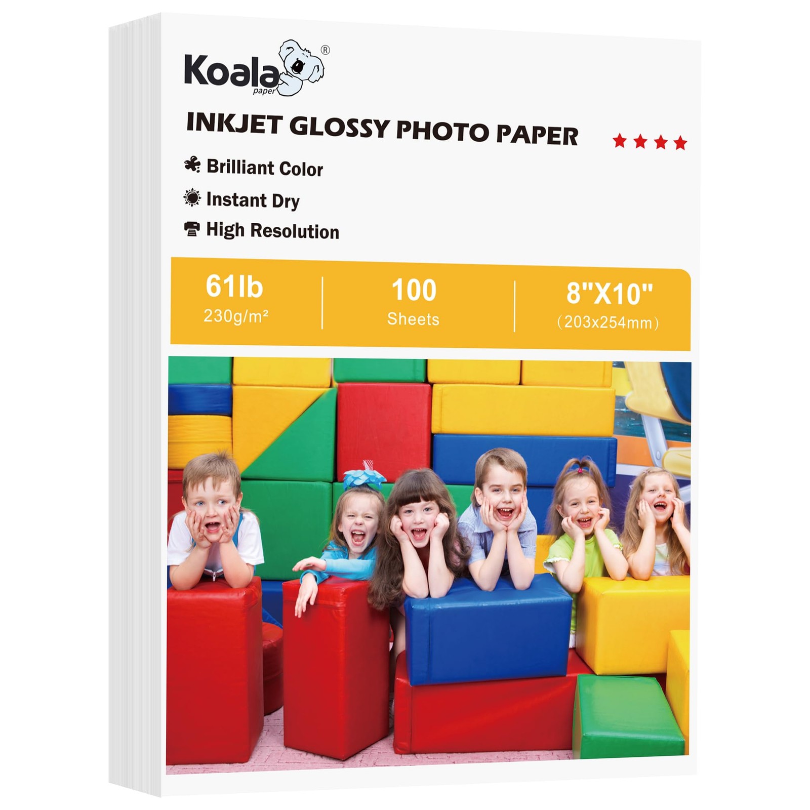 Koala Heavyweight Photo Paper High Glossy 8×10 Inch Inkjet 100 Sheets 61LB
