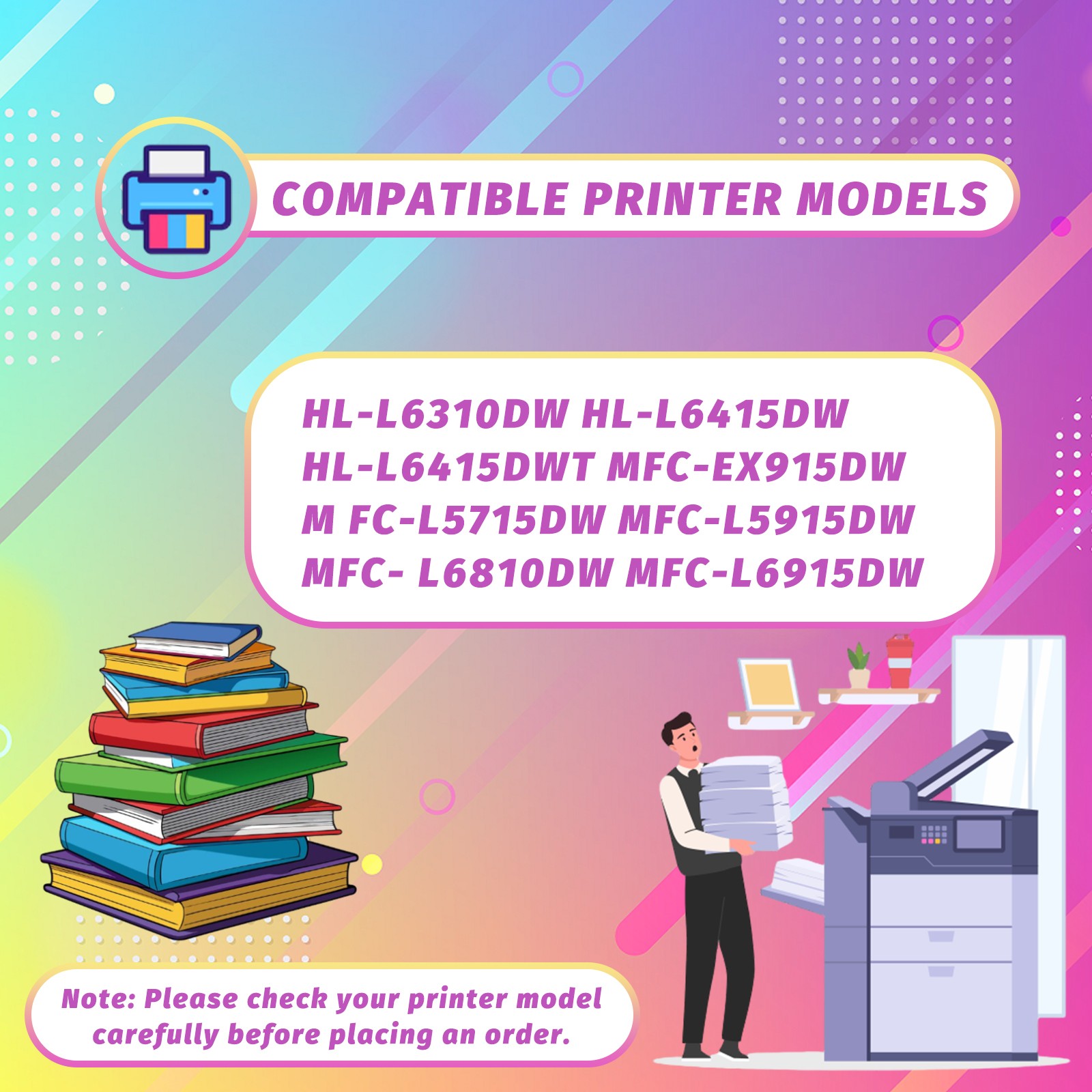 DR-925 Drum Unit for Brother HL-L6310DW HL-L6415DW HL-L6415DWT etc. Printers
