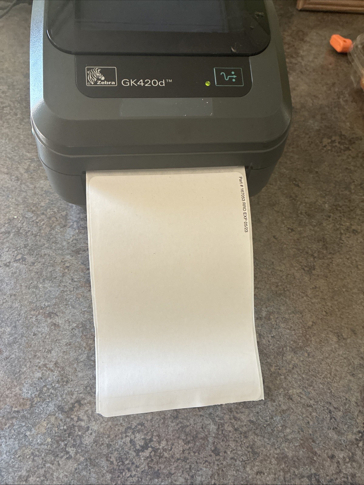 Zebra GX420D Thermal Label Printer Power Cord + USB Working