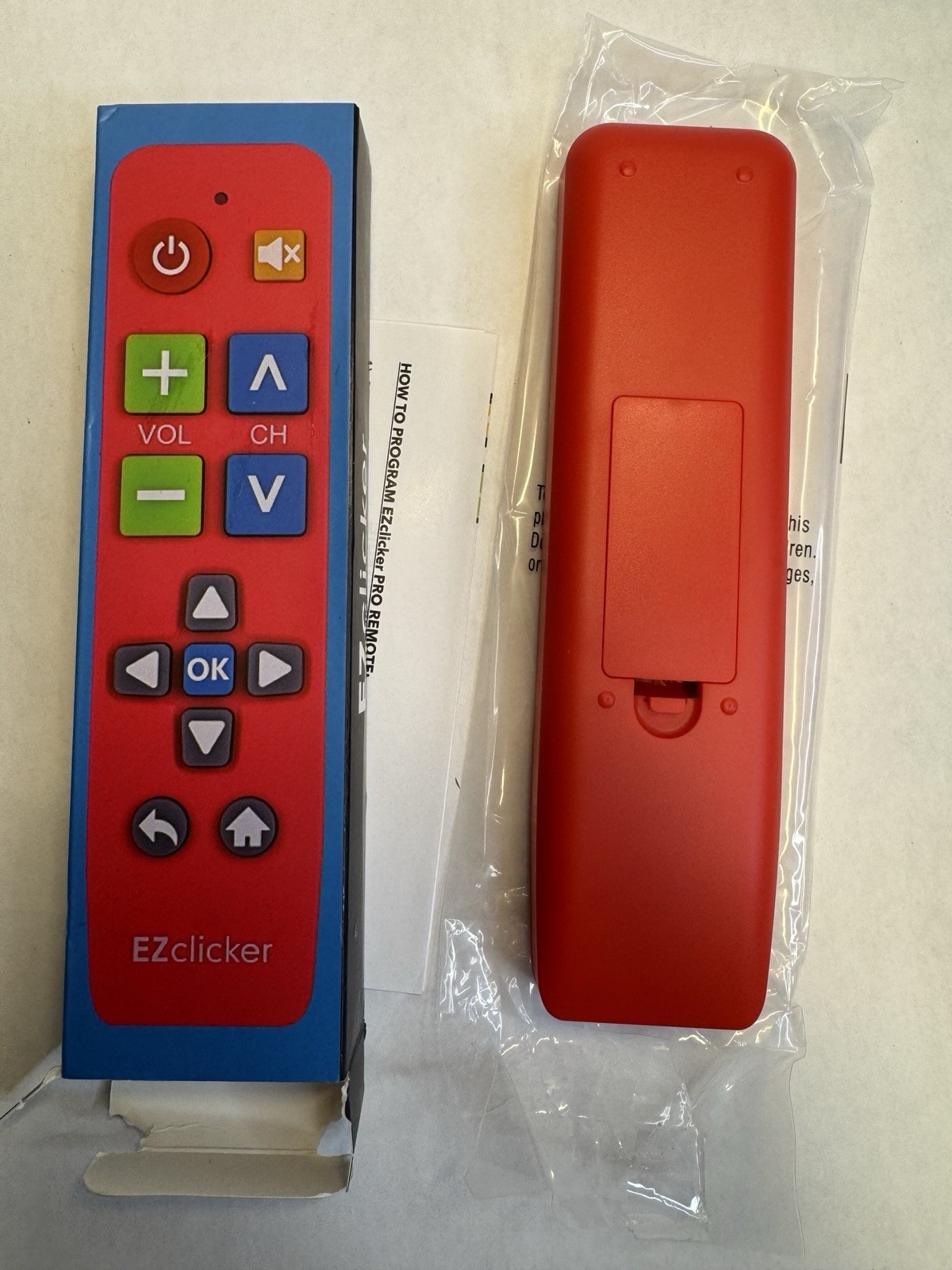 Big Button Universal TV Remote () Simple Easy to Use, Great for Seniors, Red