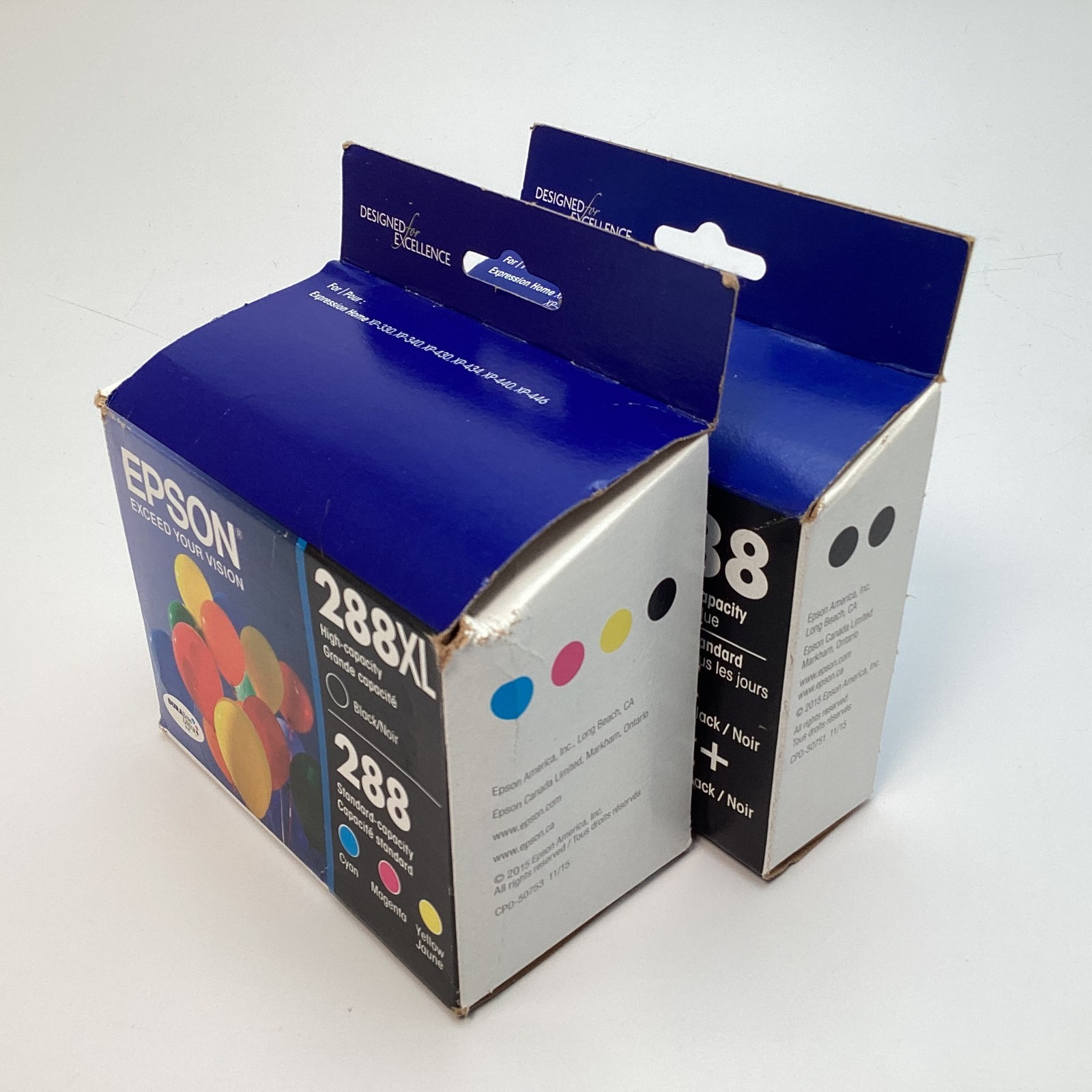 Lot of 6 Genuine Epson 288 & 288XL Ink Cartridges – Black & Color Combo Pack