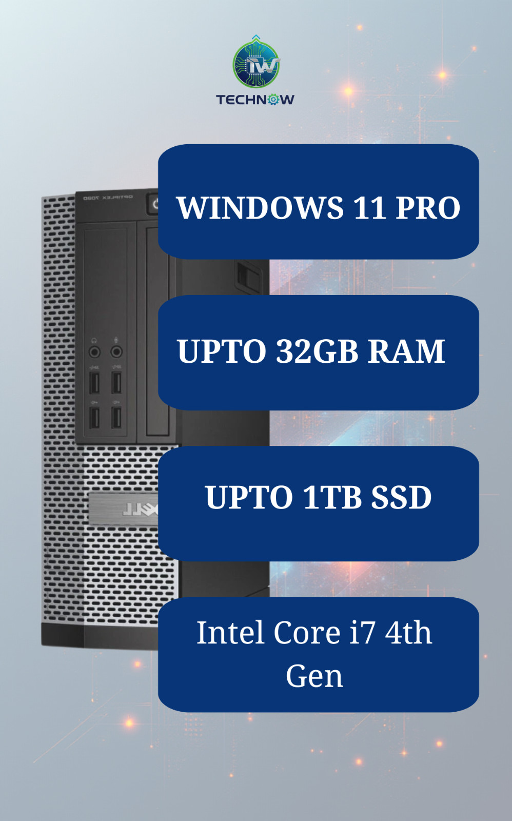 Dell OptiPlex i7 SFF Desktop | Up to 32GB RAM | 2TB SSD | Windows 11 Pro | Wi-Fi