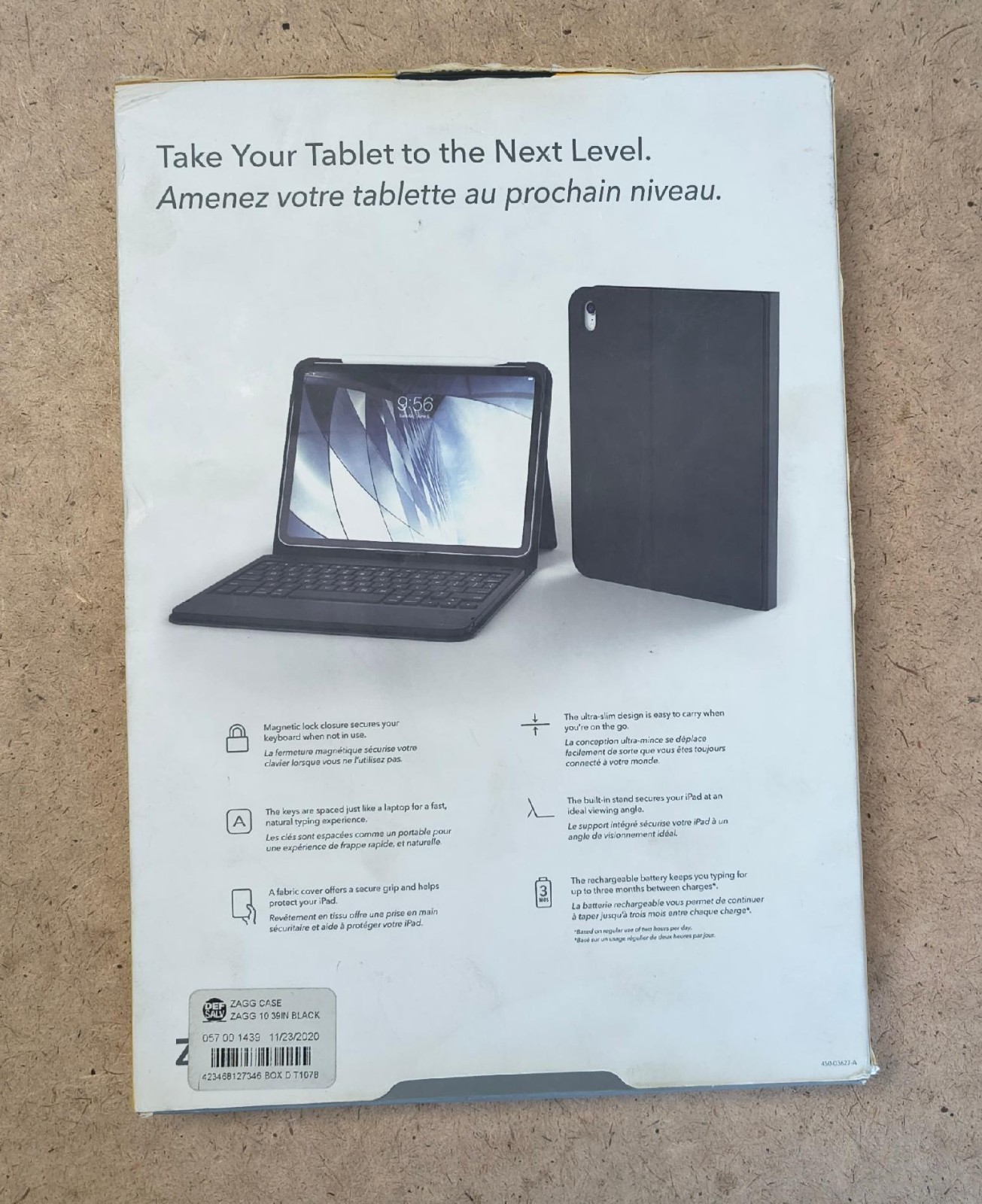 NEW ZAGG Messenger Folio Tablet Keyboard Case for 11″ iPad Pro US English