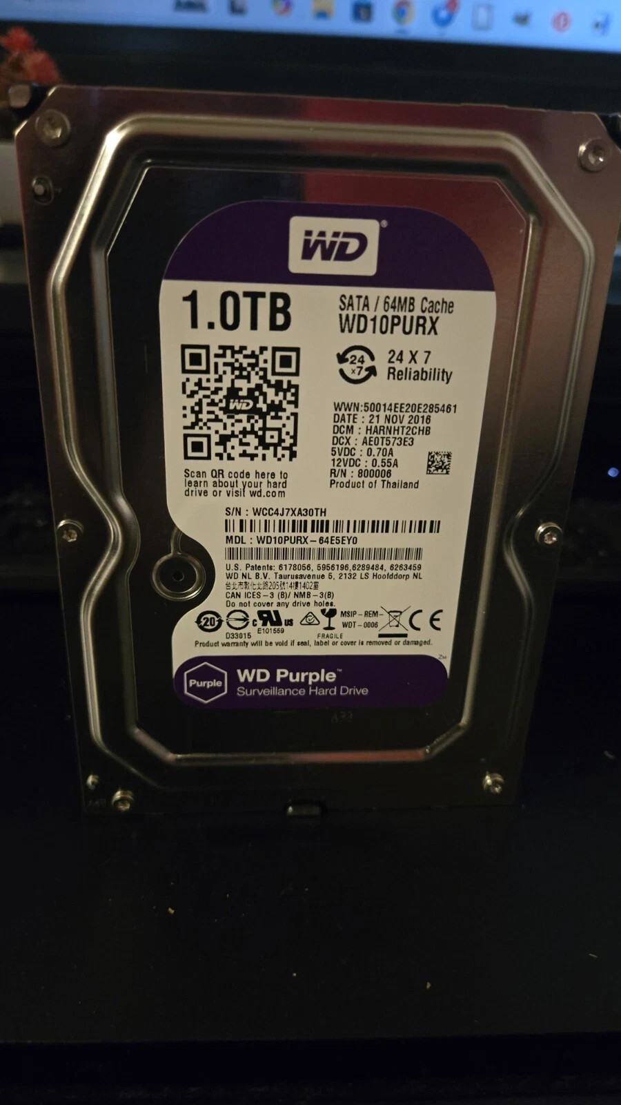 Western Digital 1TB 3.5″ SATA III 7200RPM Desktop Hard Drive