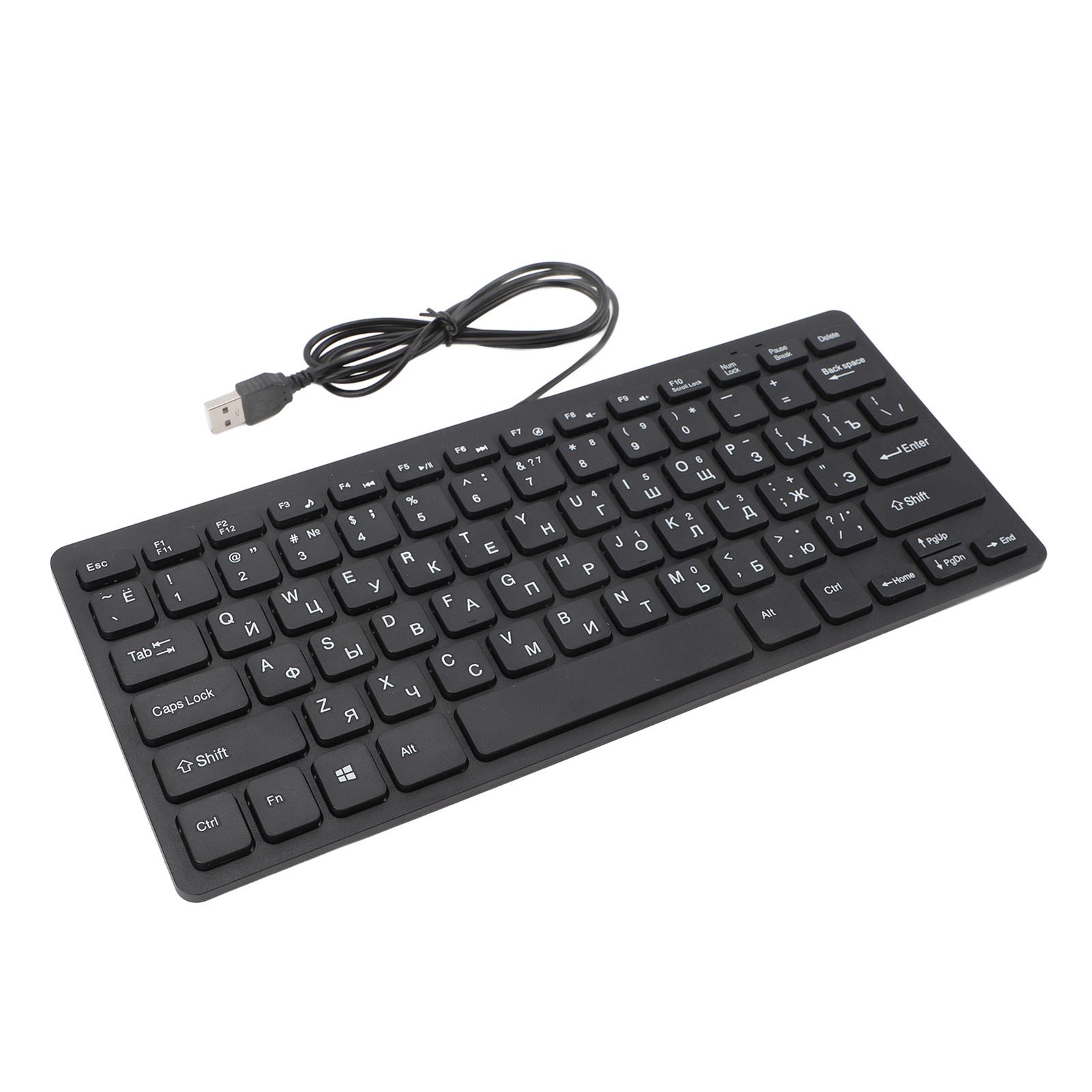 78-Key Slim USB Keyboard Ergonomic For PC/Desktop (Russian)