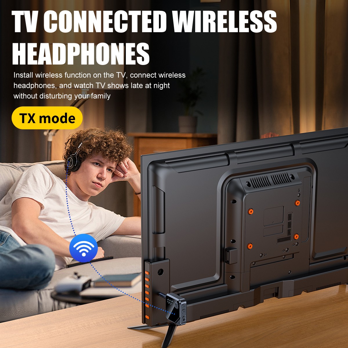 Bluetooth V5.4 Transmitter Receiver 2-IN-1 Wireless Audio 3.5mm Jack Aux Adapter