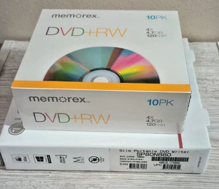External Drive DVD Writer & Playback, Ultra Slim- LG SP80NB80, with DVD