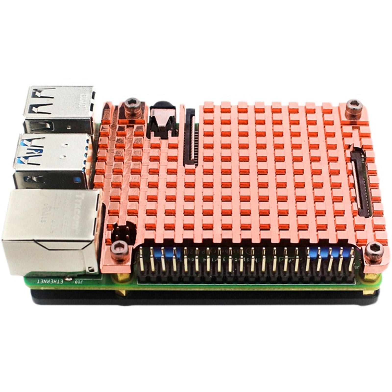 Pure Copper Heatsink Protective Passive Cooling Case Set For Raspberry Pi 4B