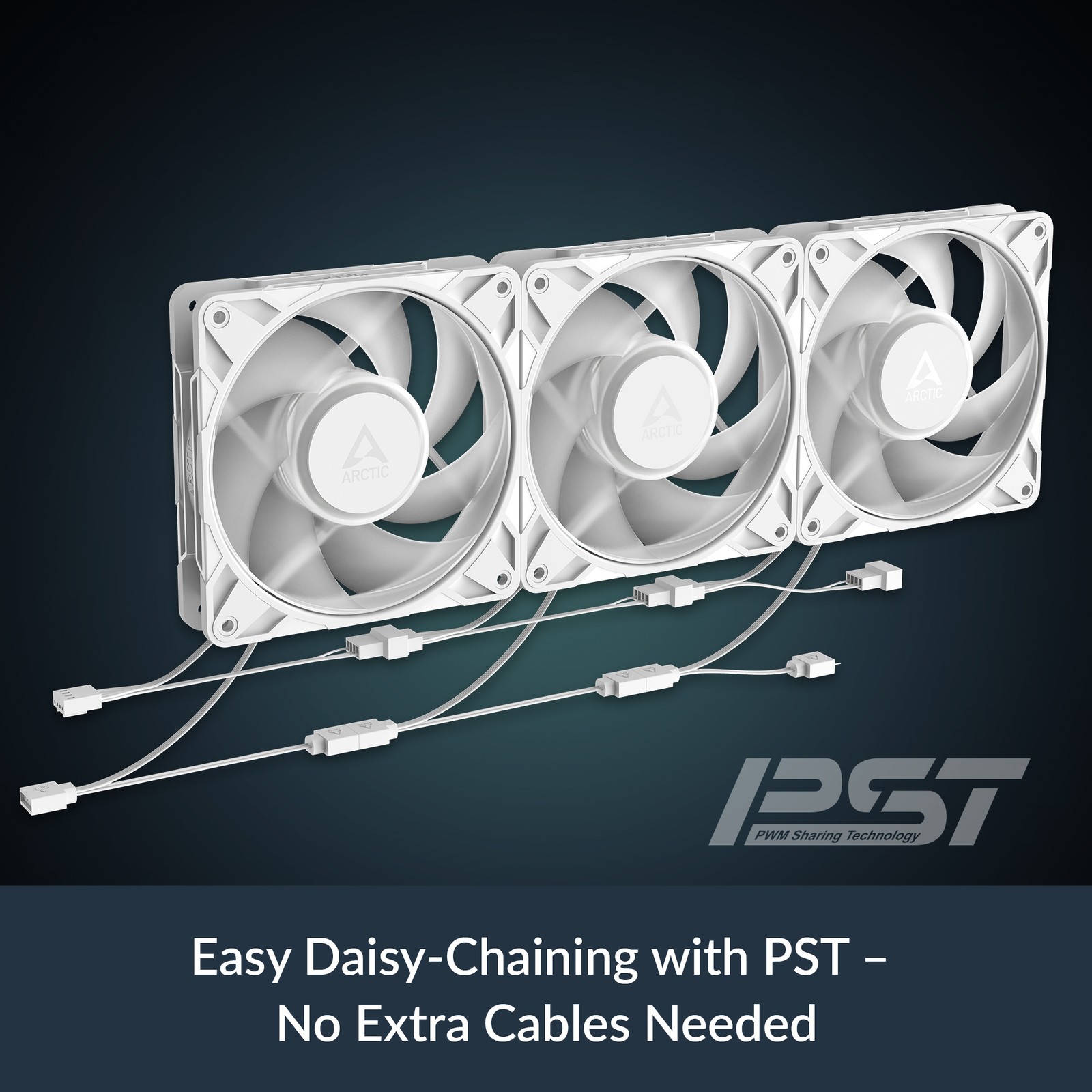 ARCTIC P12 Pro PST A-RGB (3 Pack) White Fan 120 mm PWM PC Case