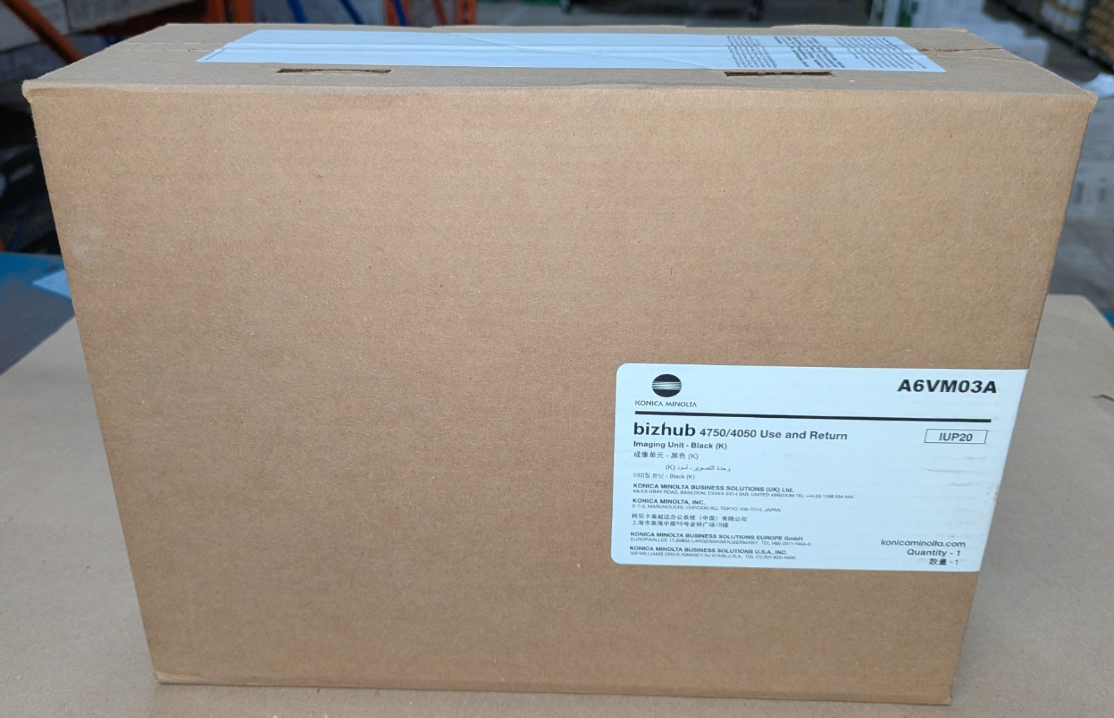 Genuine Konica Minolta IUP20 A6VM-03A Black Imaging Unit Bizhub 4050/4750