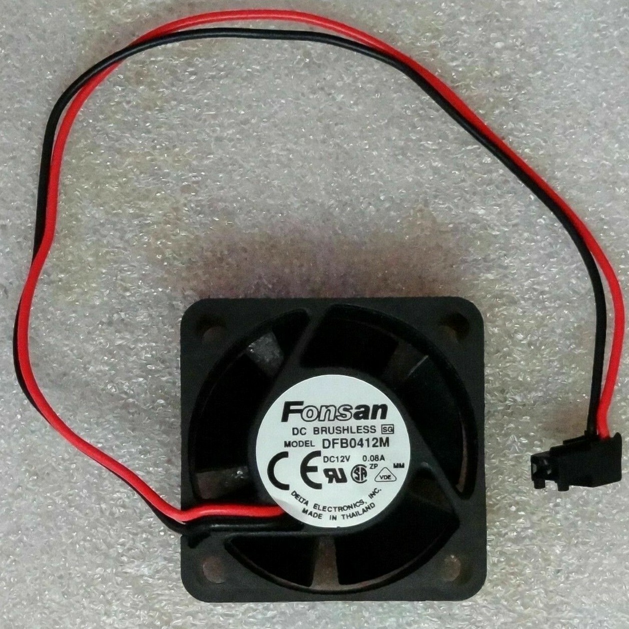 2 Delta Fonsan DFB0412M 2-Pin DC Brushless Fans 12v 0.08A 40mm x 40mm x 20mm