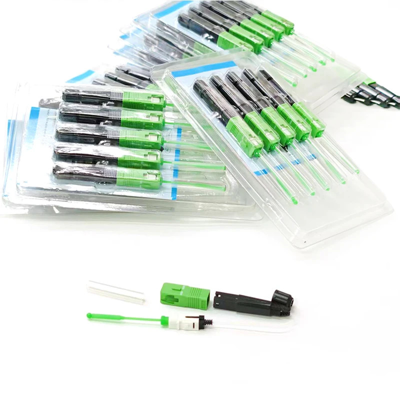 10/50/100Pcs SC/APC Optical Fiber Fast Connector SOC Fusion Splice-on Connector