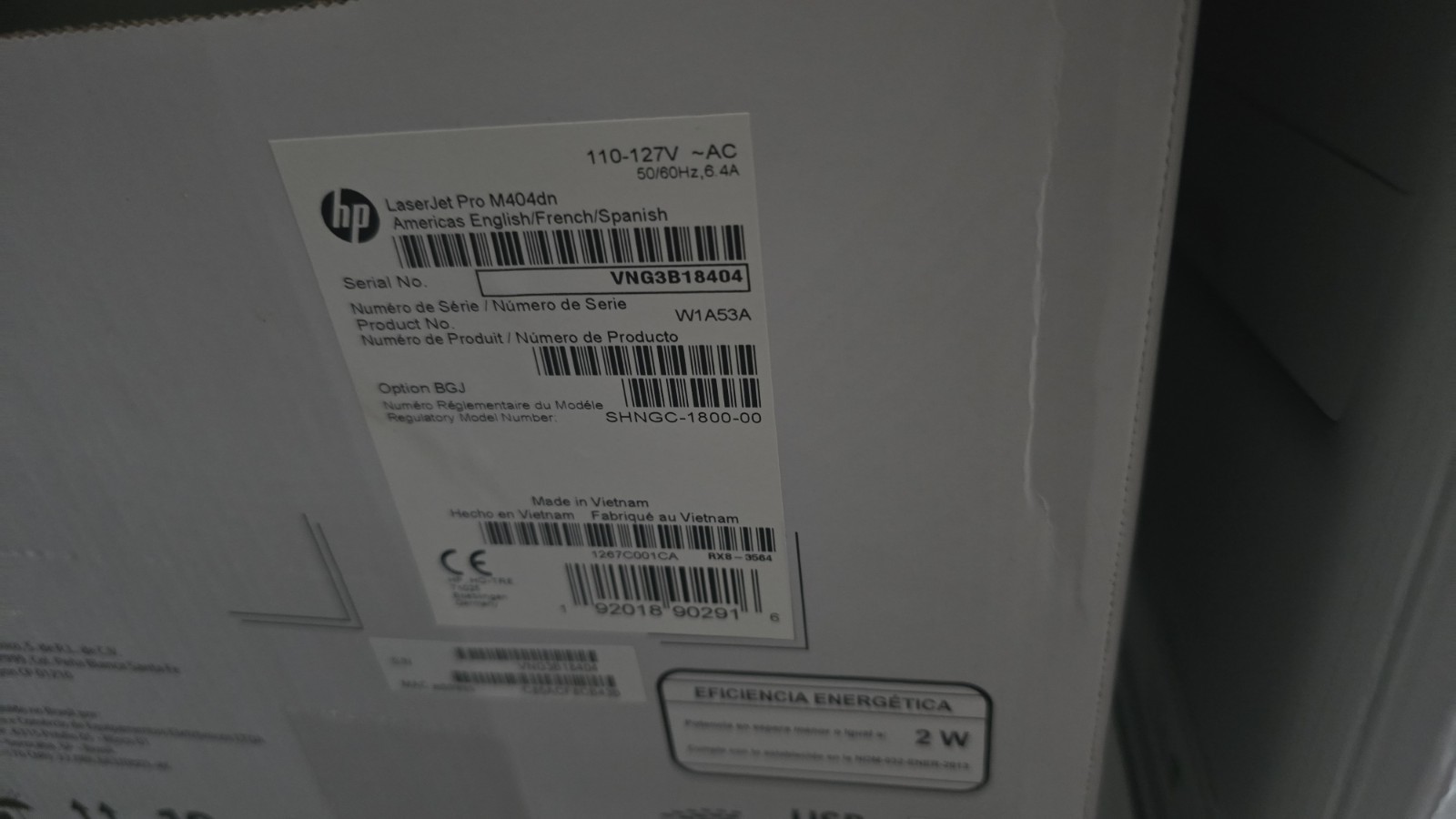 HP LaserJet Pro M404dn Printer | HP W1A53A | Duplex Network | BRAND NEW PRINTER