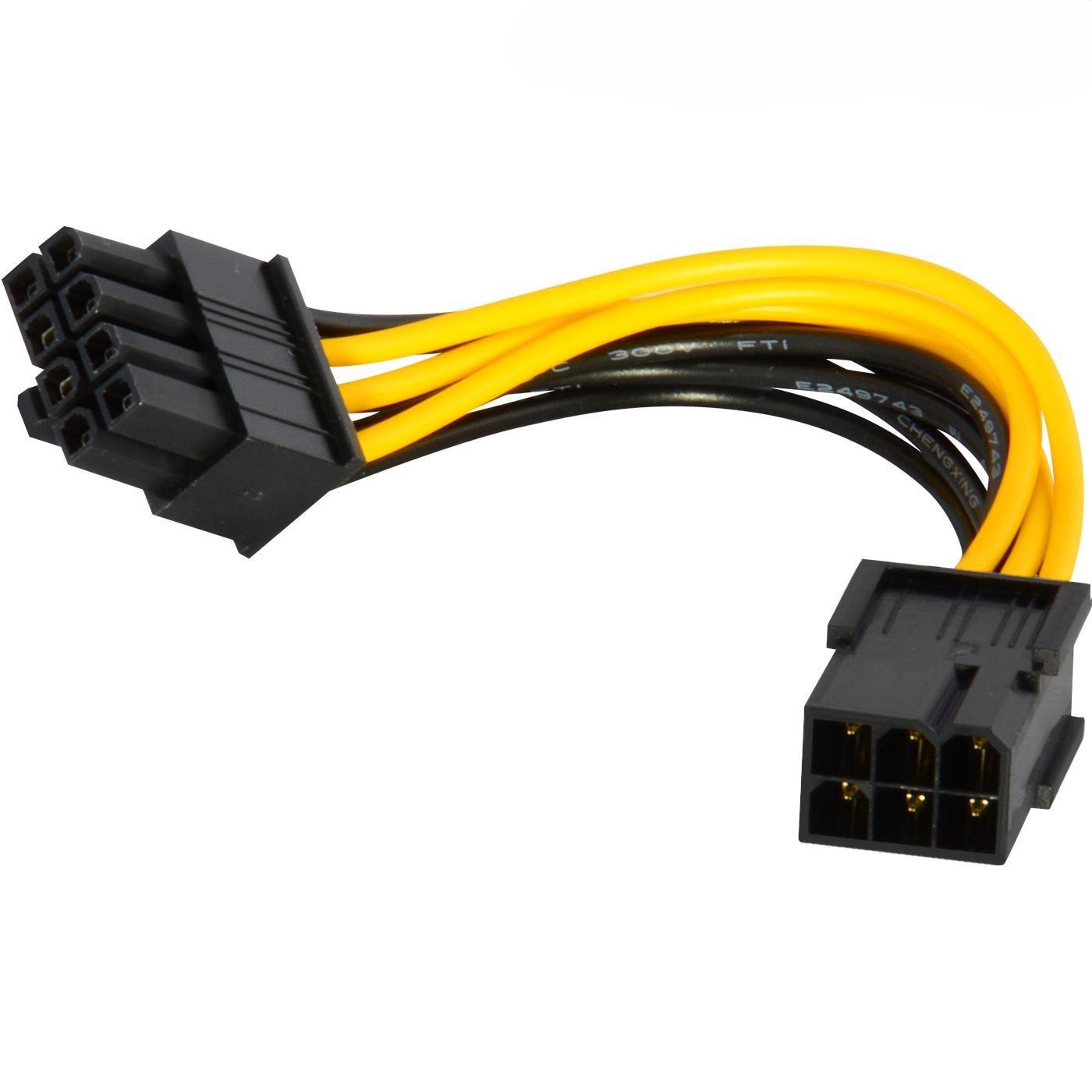 6-pin to 8-pin PCI Express Power Converter Cable GPU Video Card PCIE PCI-E 18AWG