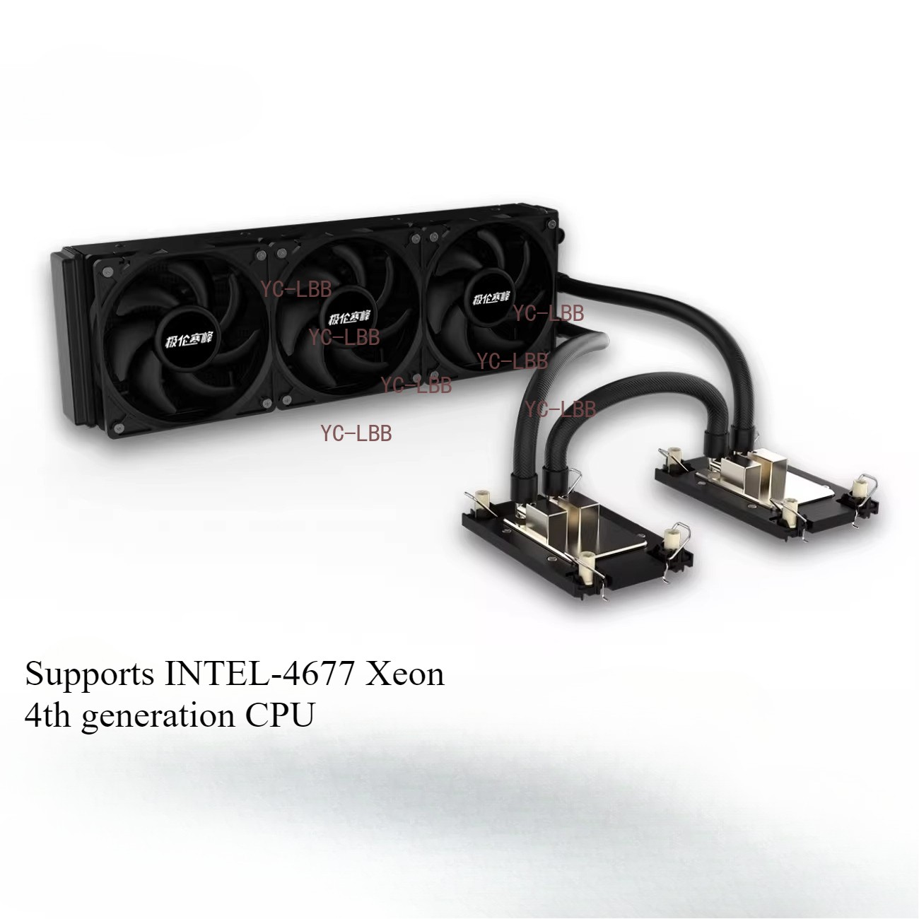 Server integrated dual-CPU water-cooling radiator