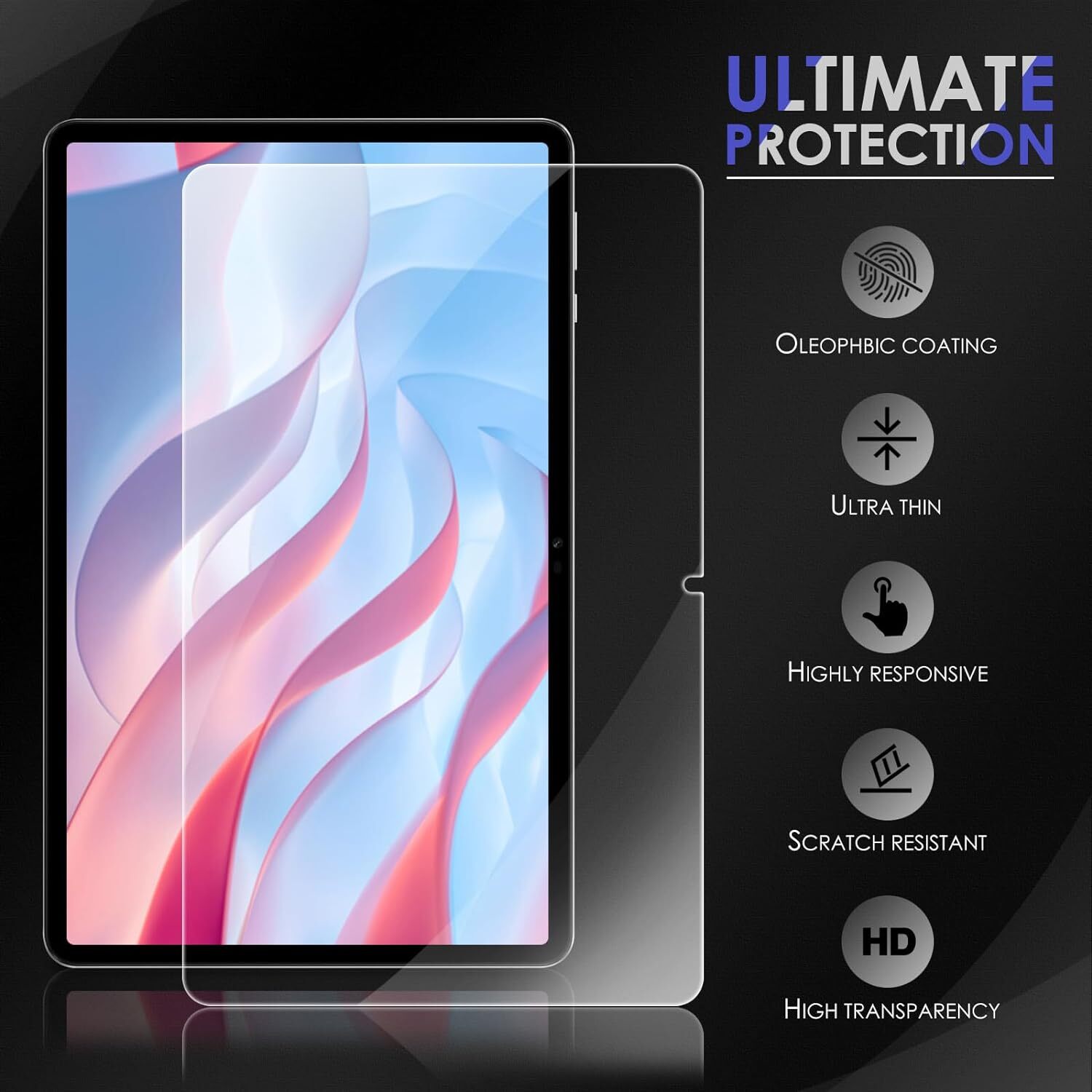 2 Pcs HONOR Pad X9 11.5 in Screen Protector Anti Scratch 9H Tempered Glass Cover