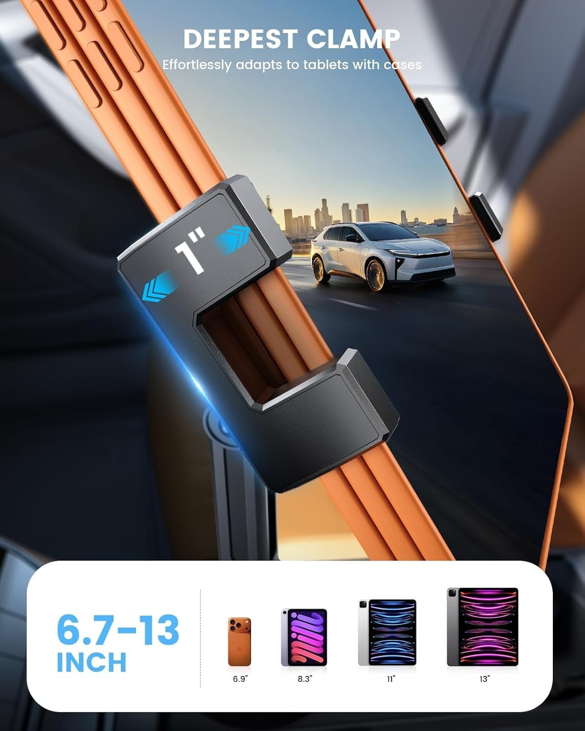 `Lamicall Car Cup Tablet Holder – [15 Height Adjustable][ Fast Setup] Cup Holde