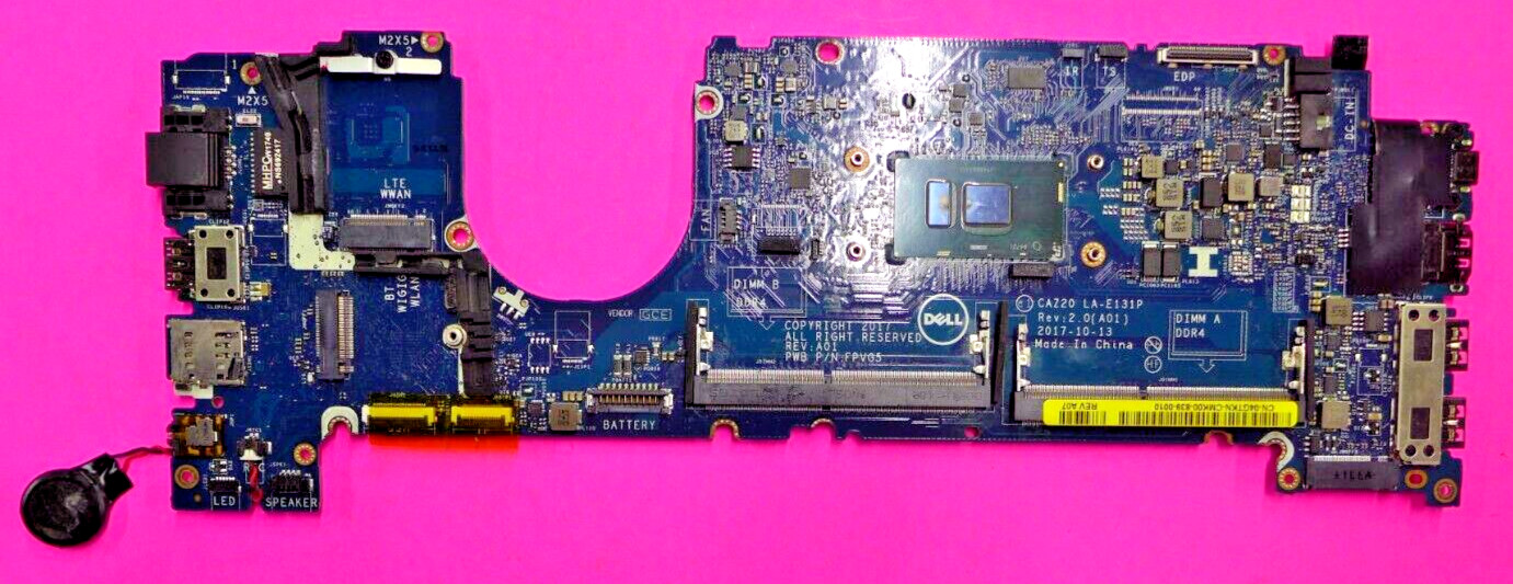 Dell Latitude 7480 Motherboard i7-6600U Thunderbolt-3 HD 520 Graphics 4GTKN