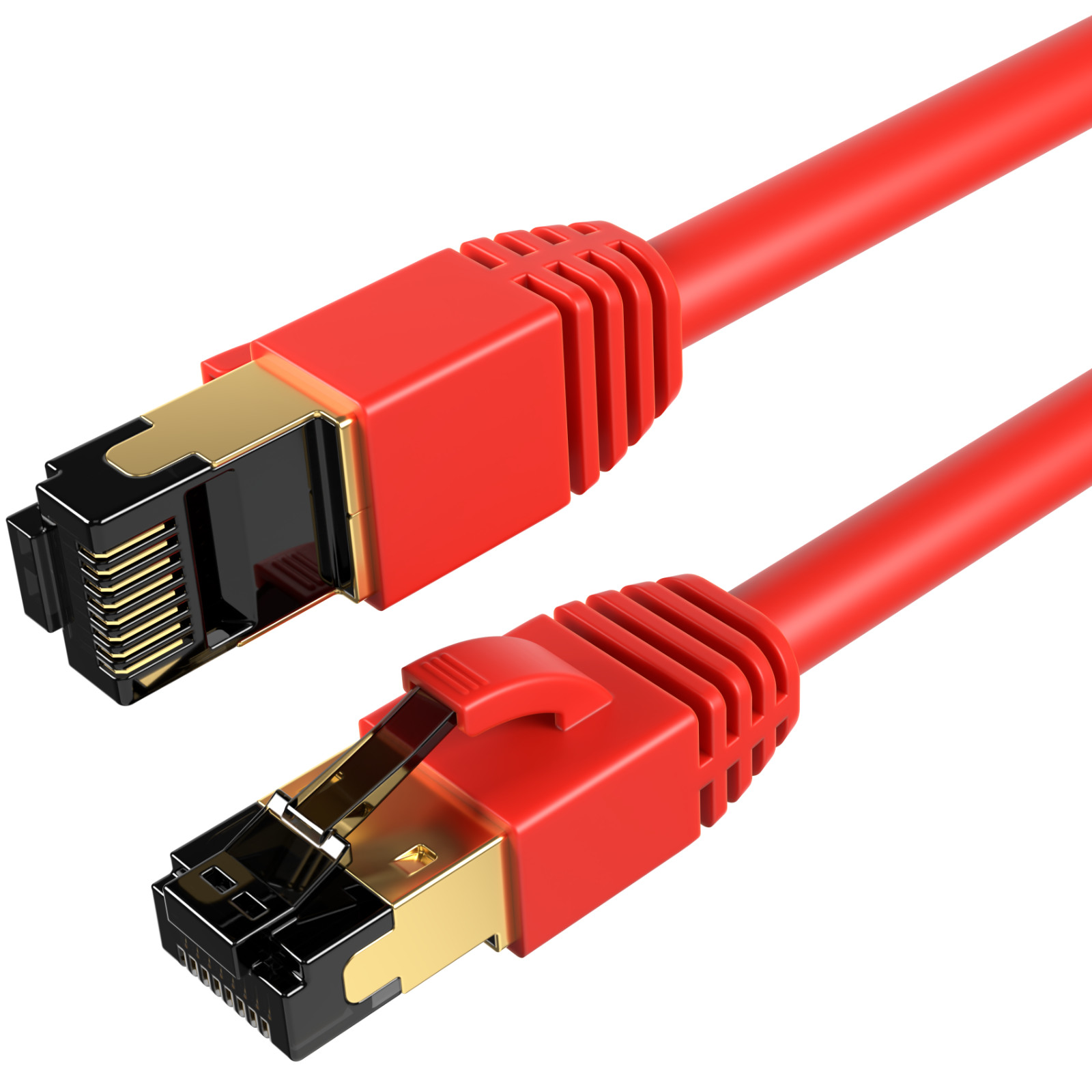 CAT8 RED SFTP Ethernet Cable 40Gbps 2GHz Copper LAN Wire 0.5FT- 75FT Multi LOT