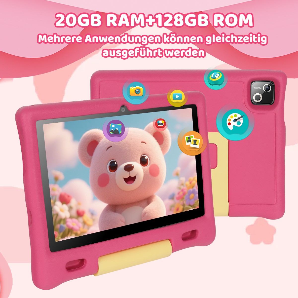 2026 Android 15 Tablet for Kids 3-12 10.1 inch Octa-Core 20GB RAM 128GB ROM WiFi
