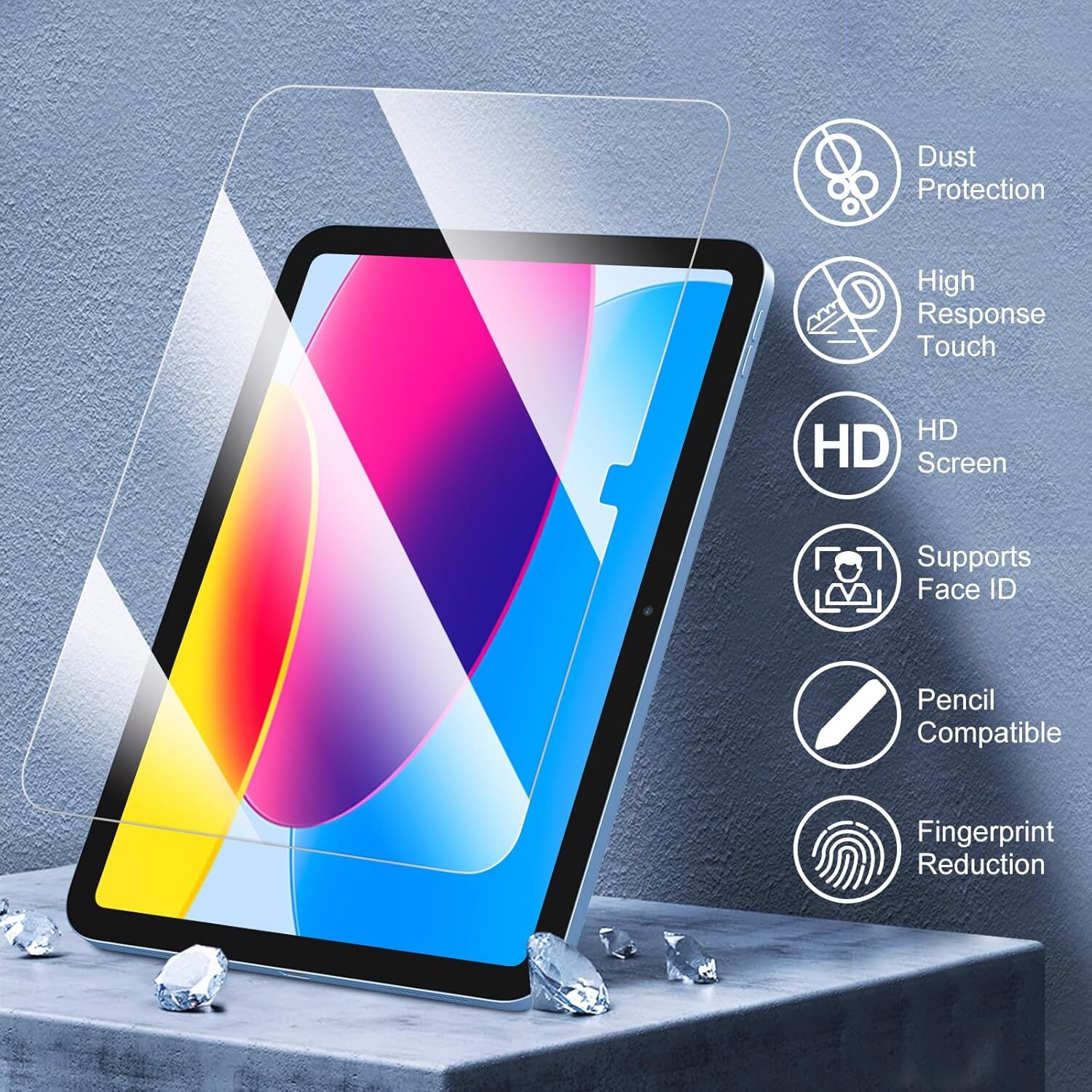 [2 Pack] Tempered Glass Screen Protector For iPad (A16) 11th Gen 11 Inch (2025)