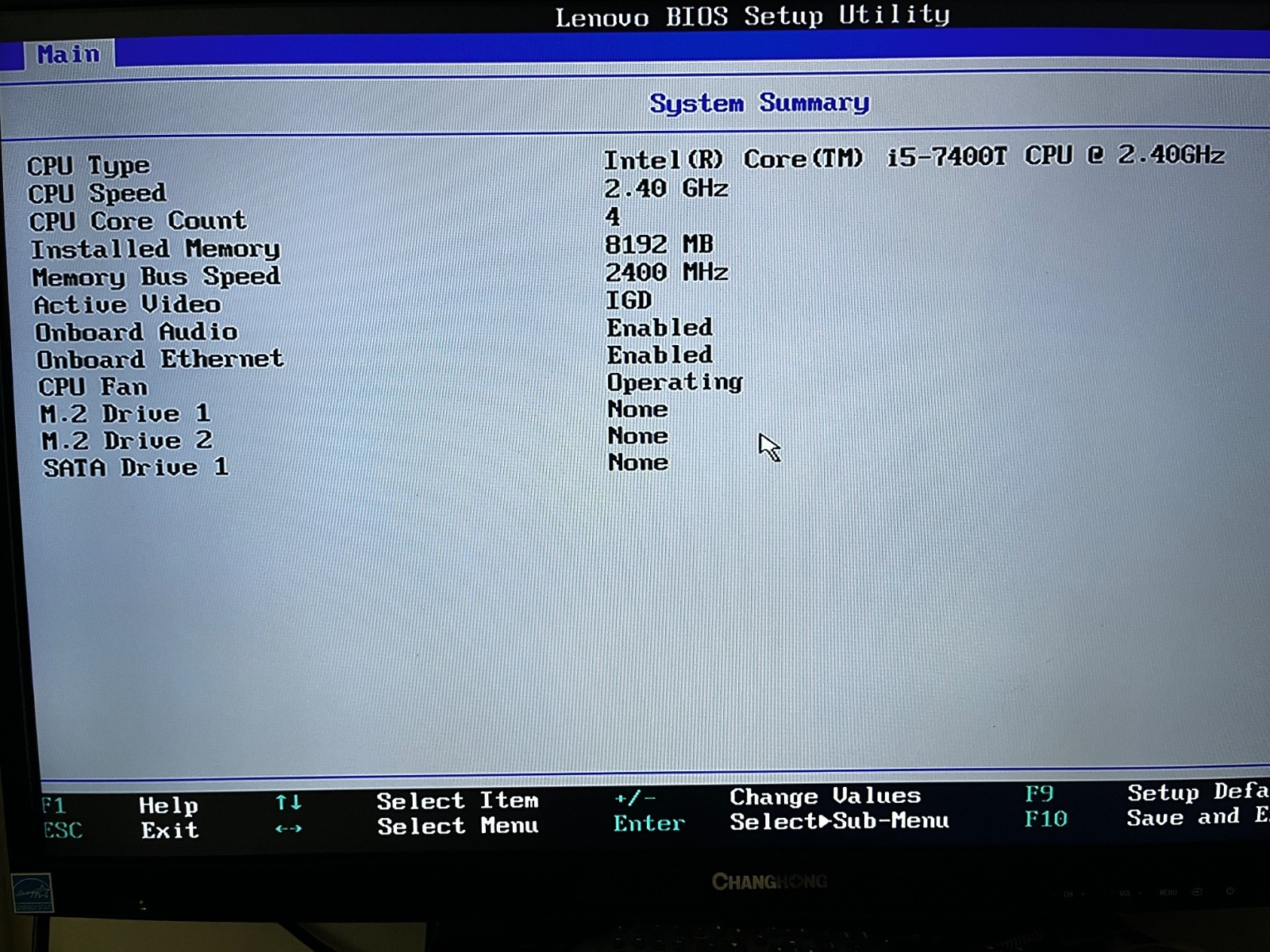 Lenovo ThinkCentre M710q Tiny Core i5-7400T 2.4 GHz 8 GB RAM – No HDD/Power Adap