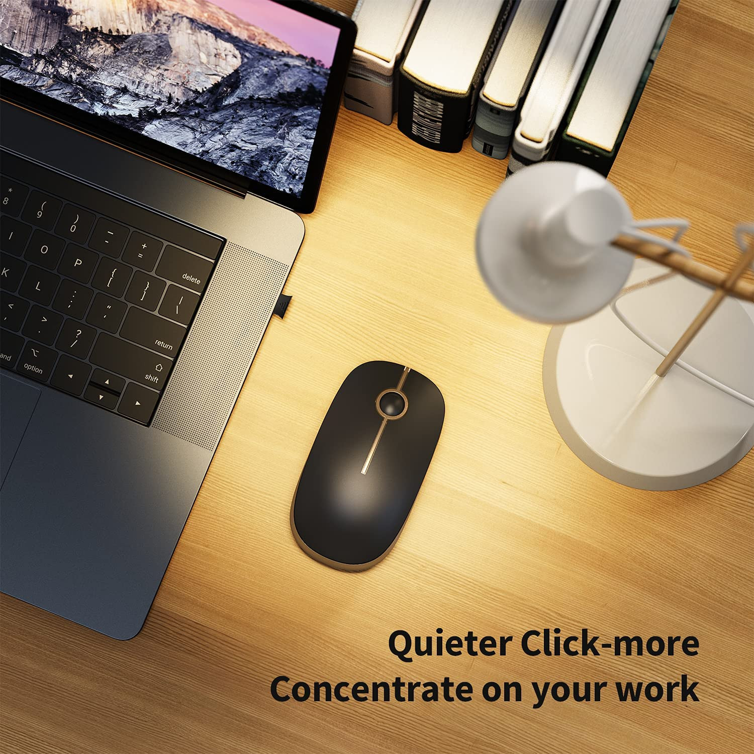 Vssoplor Wireless Mouse, 2.4G Slim Portable Computer Laptop Mouse with Nano Rece