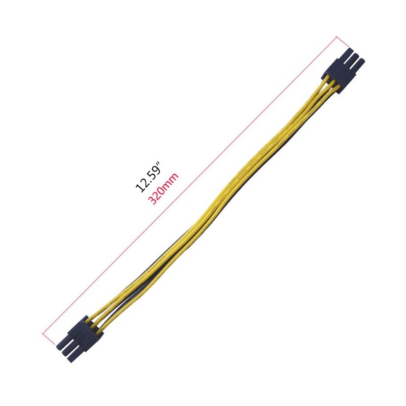 32cm / 12.6in 6 Pin to 8 Pin Male PCI E Graphics Card Power Supply Adapter Cable