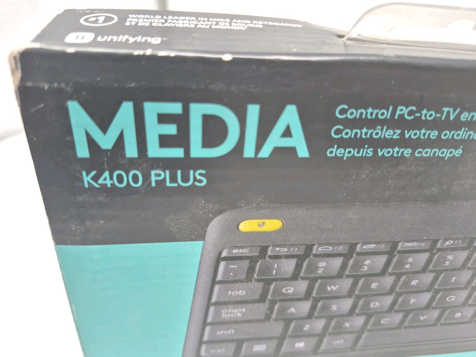 Logitech Media K400 Plus Wireless Touch Keyboard Built-in Touchpad – Black – New