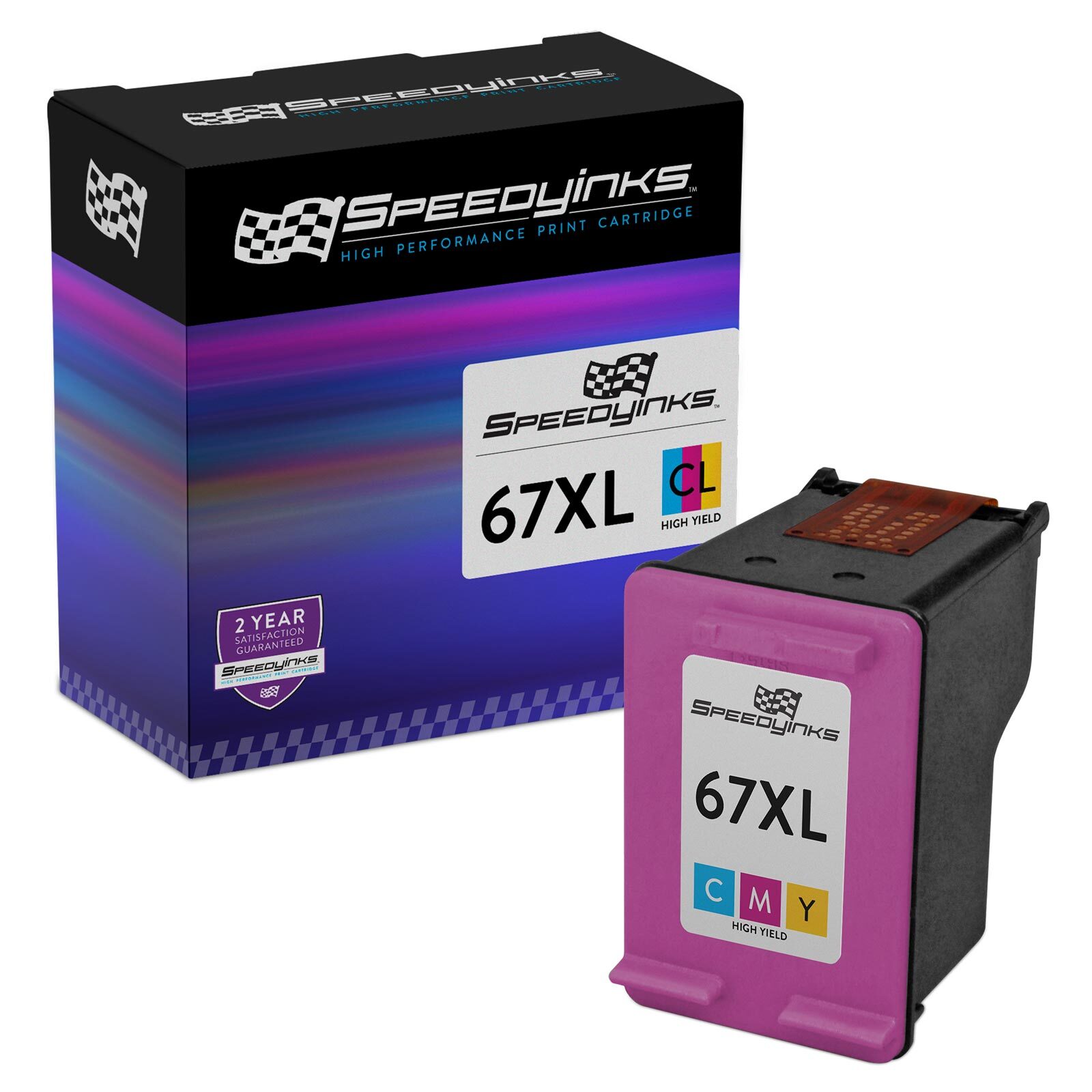Speedy Replacement for HP 67XL 3YM58AN Color High Yield Ink Cartridge