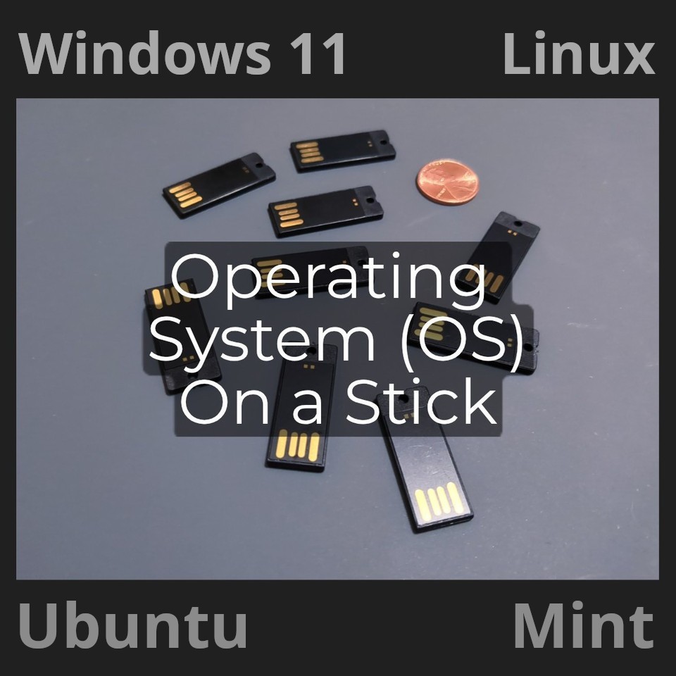 Operating System on a Stick | USB Flash Drive (ANY OS — YOU CHOOSE) MS Windows