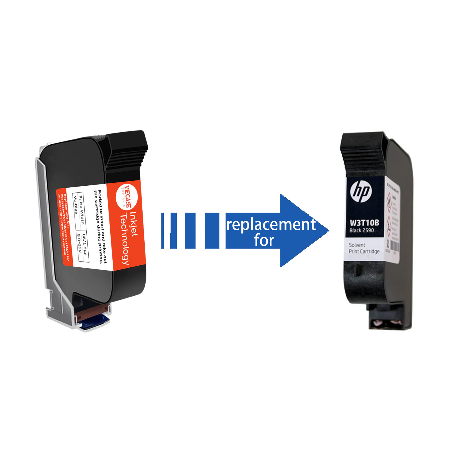 Replacement Fast Dry Ink Cartridge for HP 2590 W3T10B