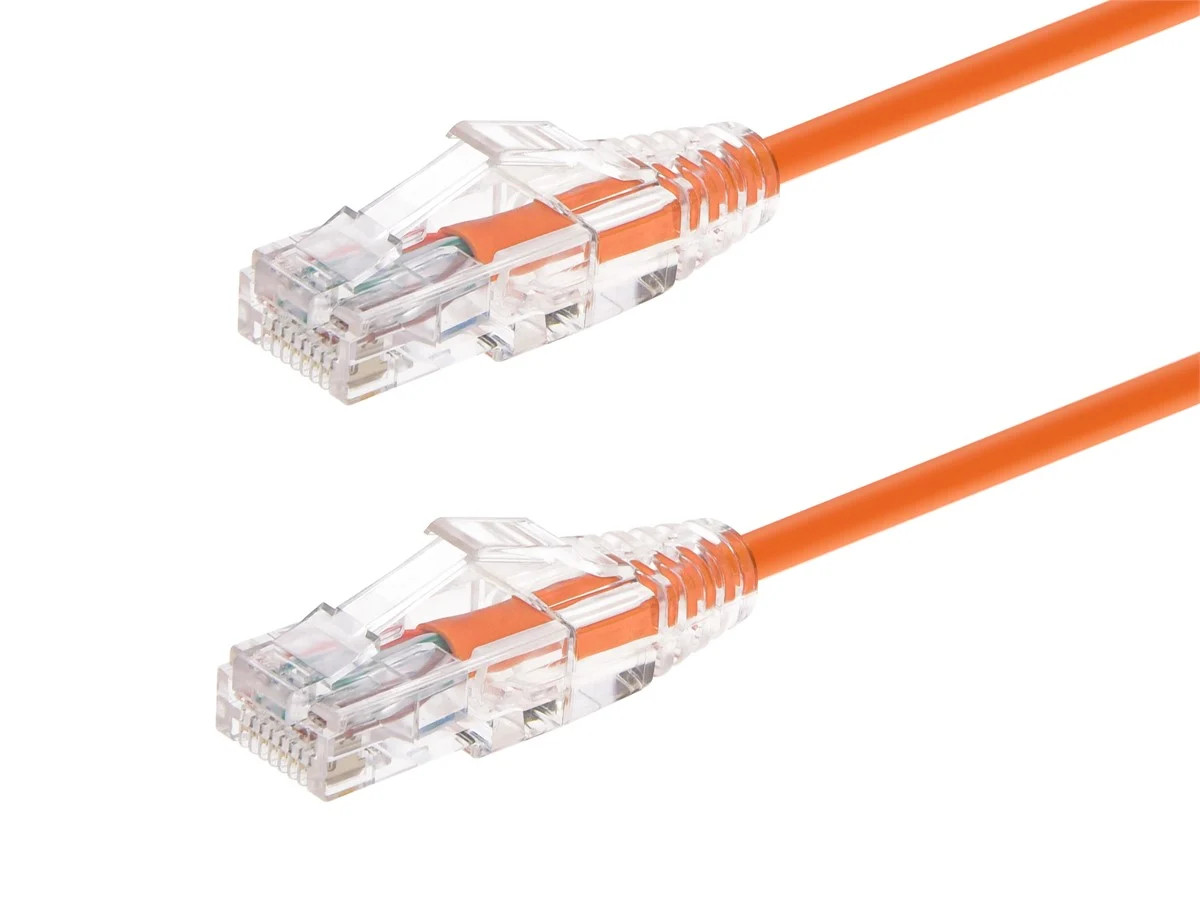 Monoprice Cat6 Ethernet Patch Cable – 3 feet – Orange | Snagless RJ45 Stranded