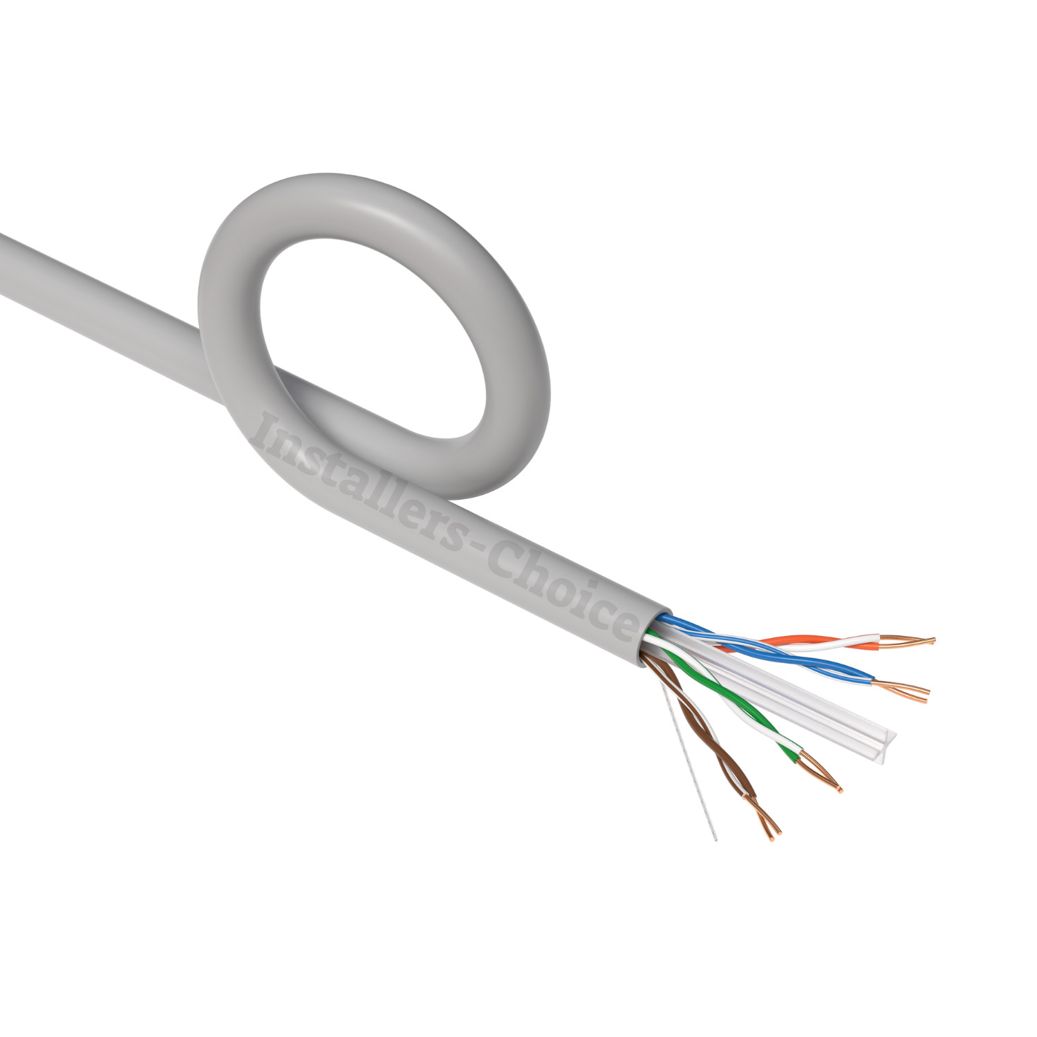 Cat6 500ft cable UTP Solid Gray LAN Netwrok Ethernet RJ45 Bulk 23 AWG