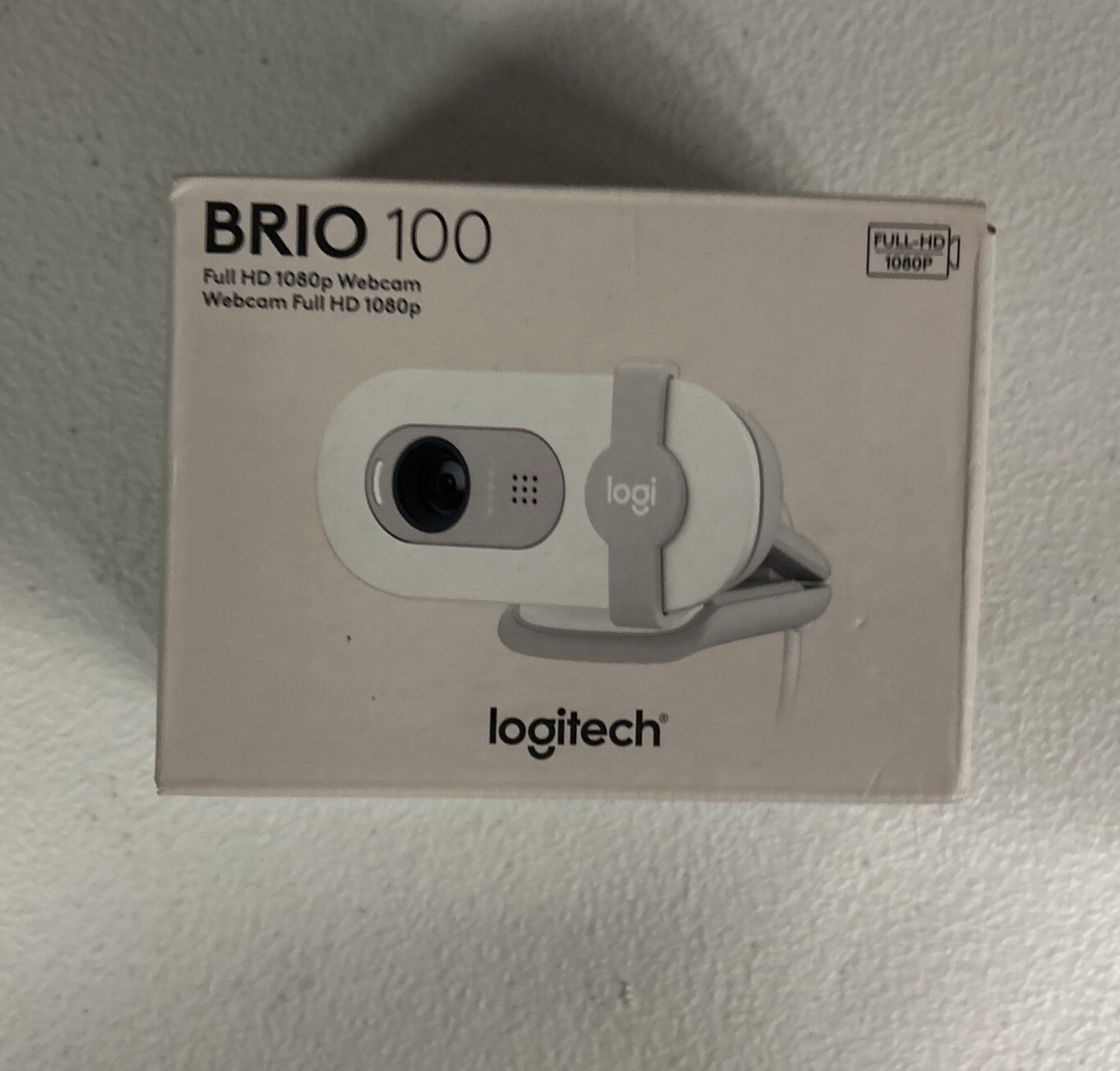 Logitech – Brio 100 1080p Full HD Webcam for Meetings and Streaming – Off-White