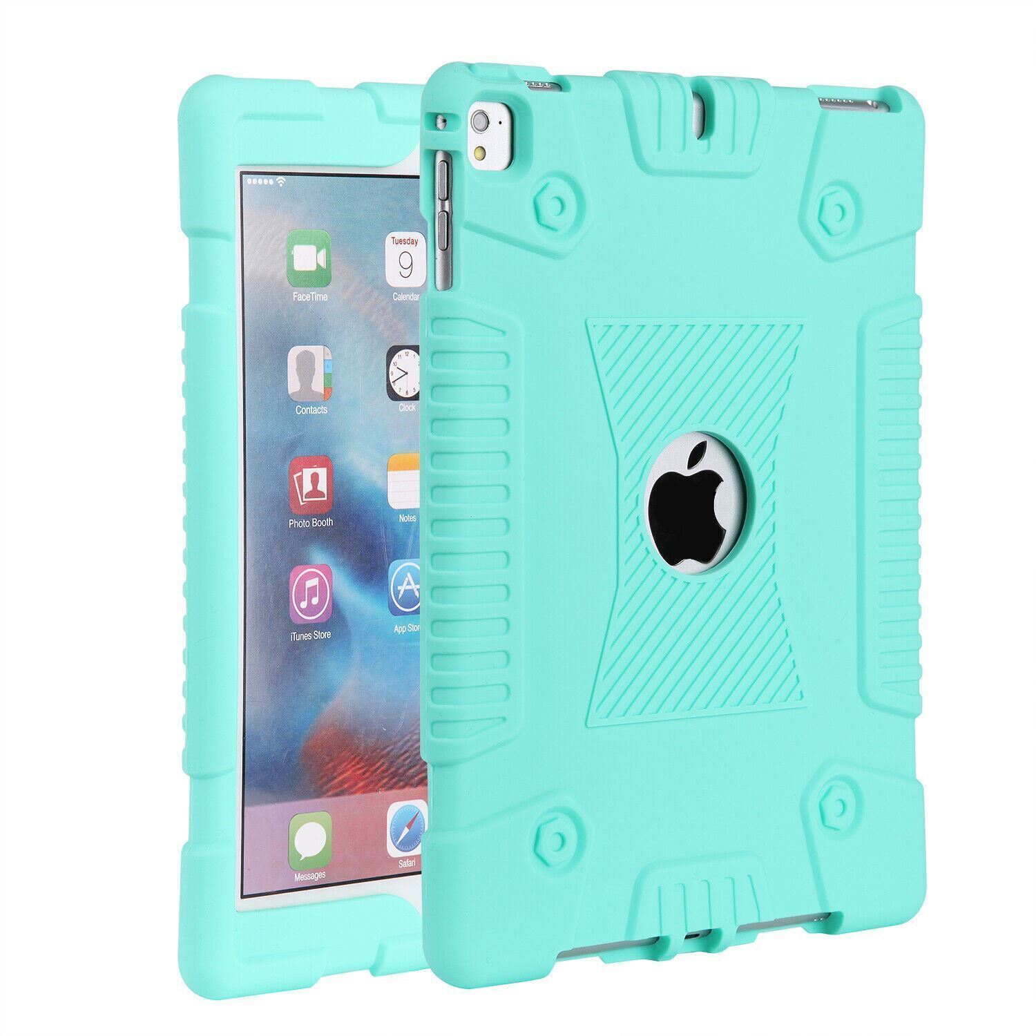 iPad 5th / 6th Generation 9.7 Shockproof Slim Soft Case + Tempered Glass Film
