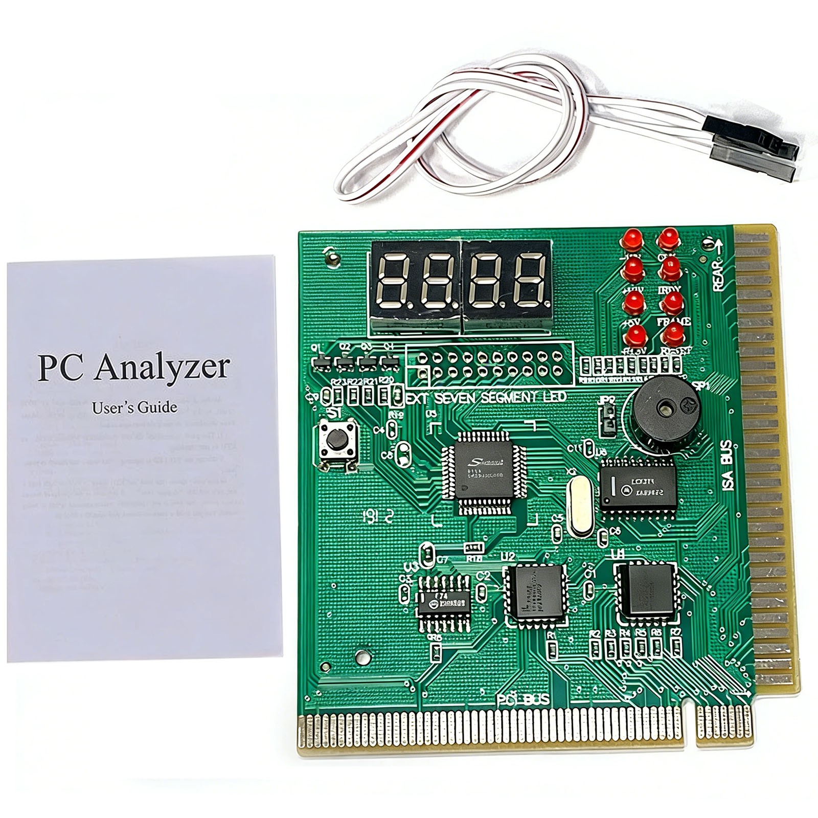 PC Motherboard Analysis Diagnostic Card 4-Digit LED PCI/ISA POST Code Analyzer