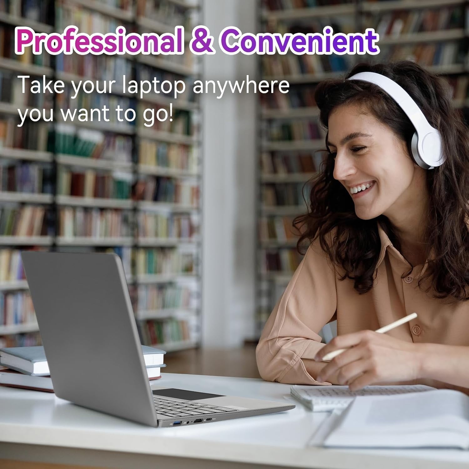 15.6 inch Laptop 16GB+512GB Windows 11 Computers Support WiFi, Bluetooth USB-C